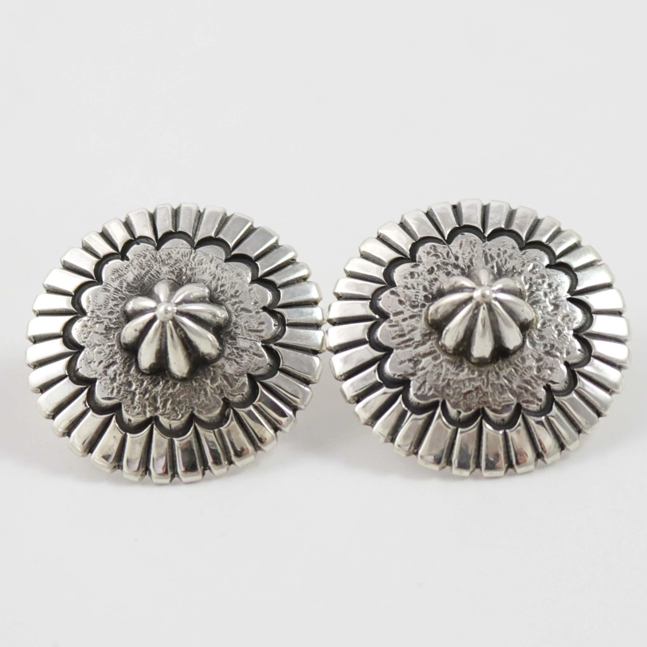 Stamped Silver Earrings