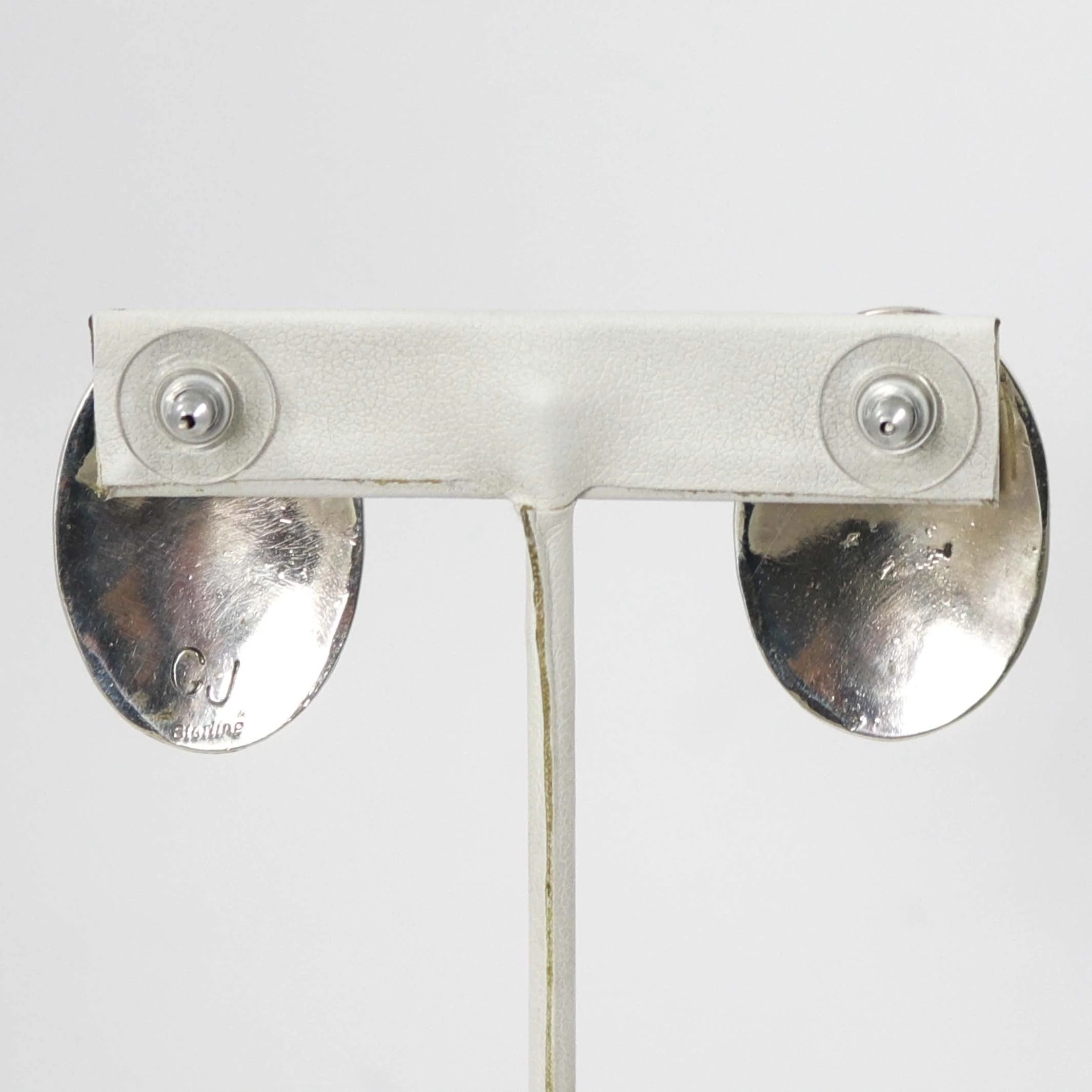 Stamped Silver Earrings - Image 2