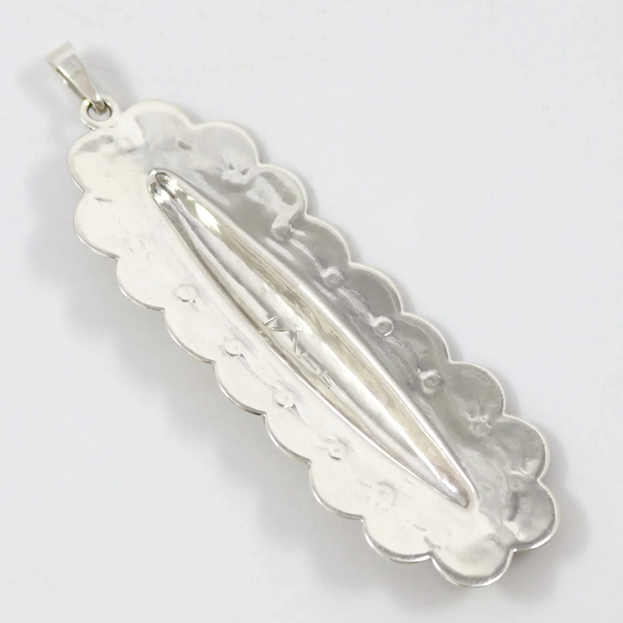 Stamped Silver Pendant - Image 3