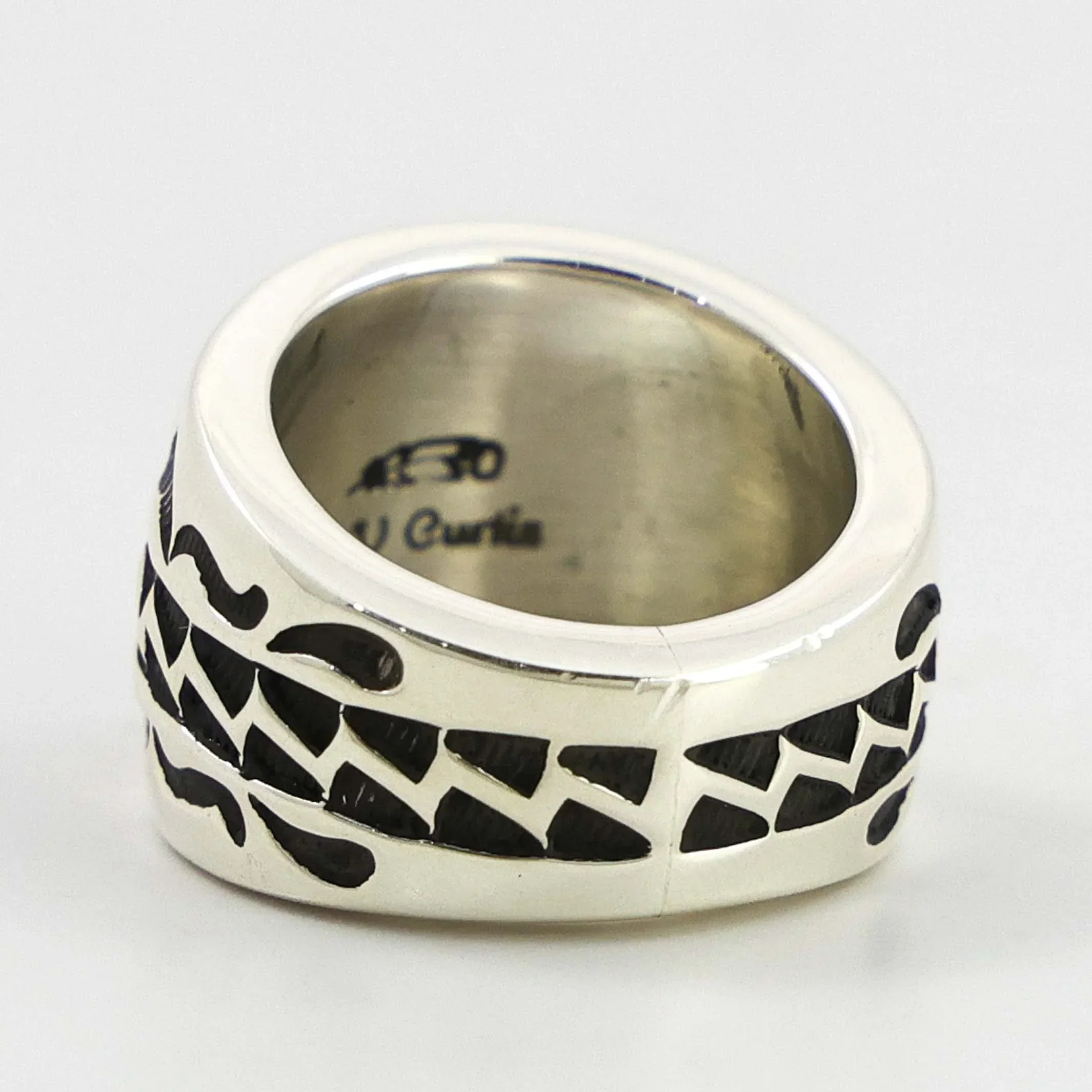 Stamped Silver Ring - Image 3