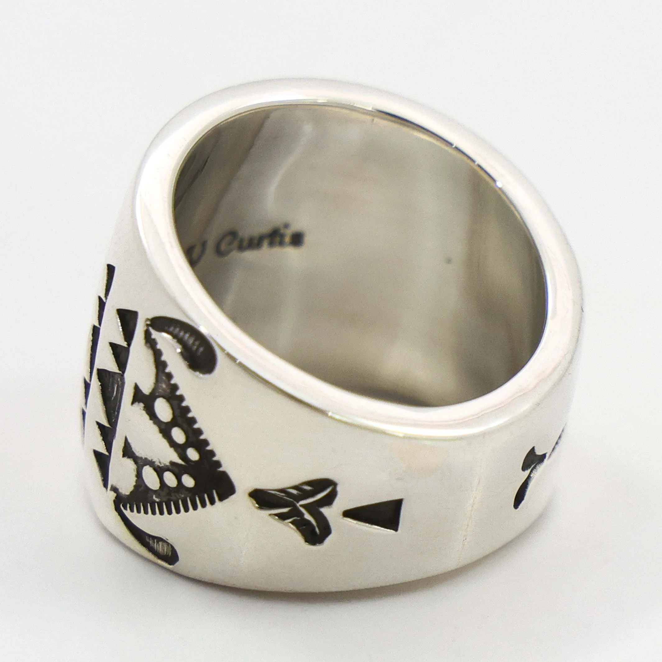 Stamped Silver Ring - Image 3
