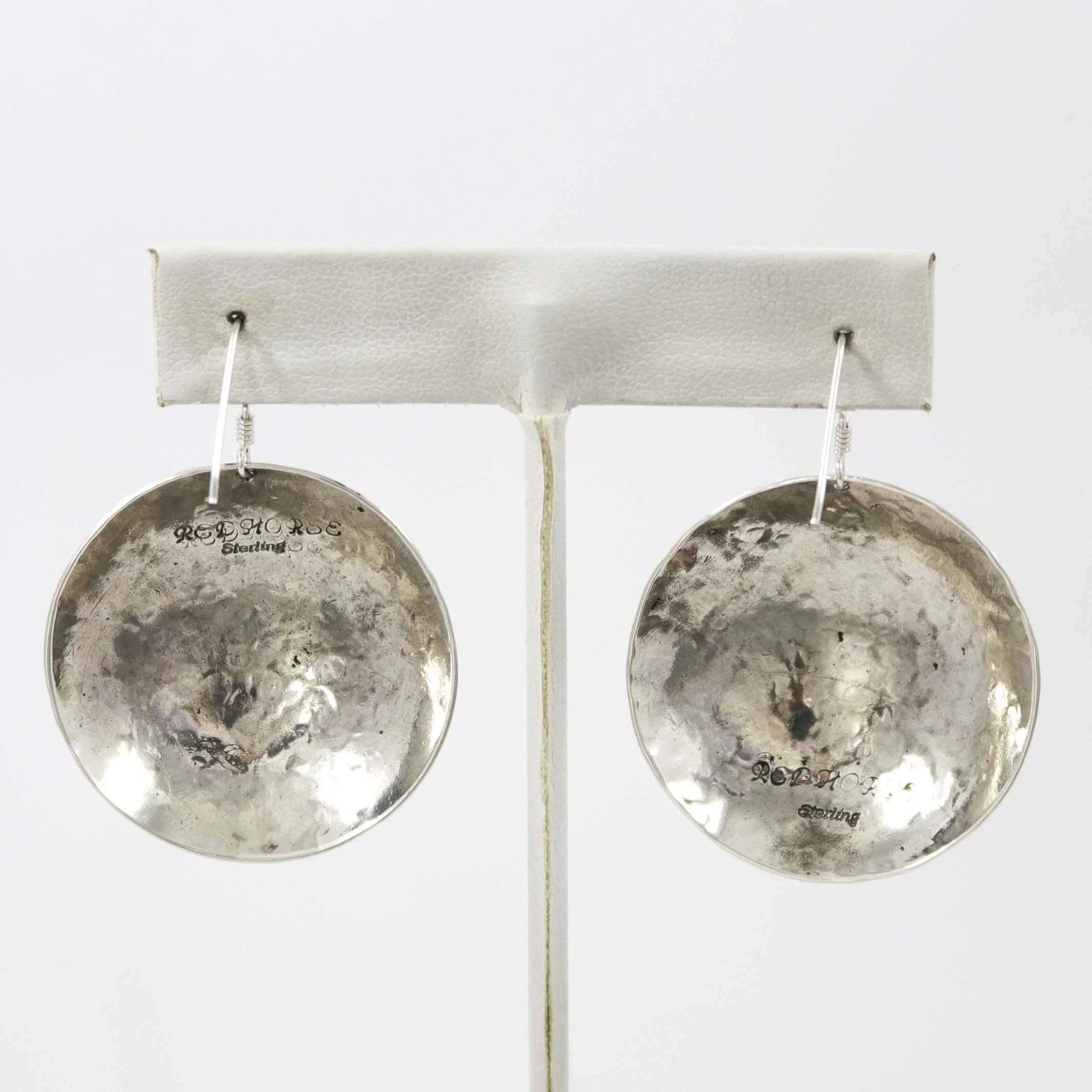 Textured Silver Earrings - Image 2