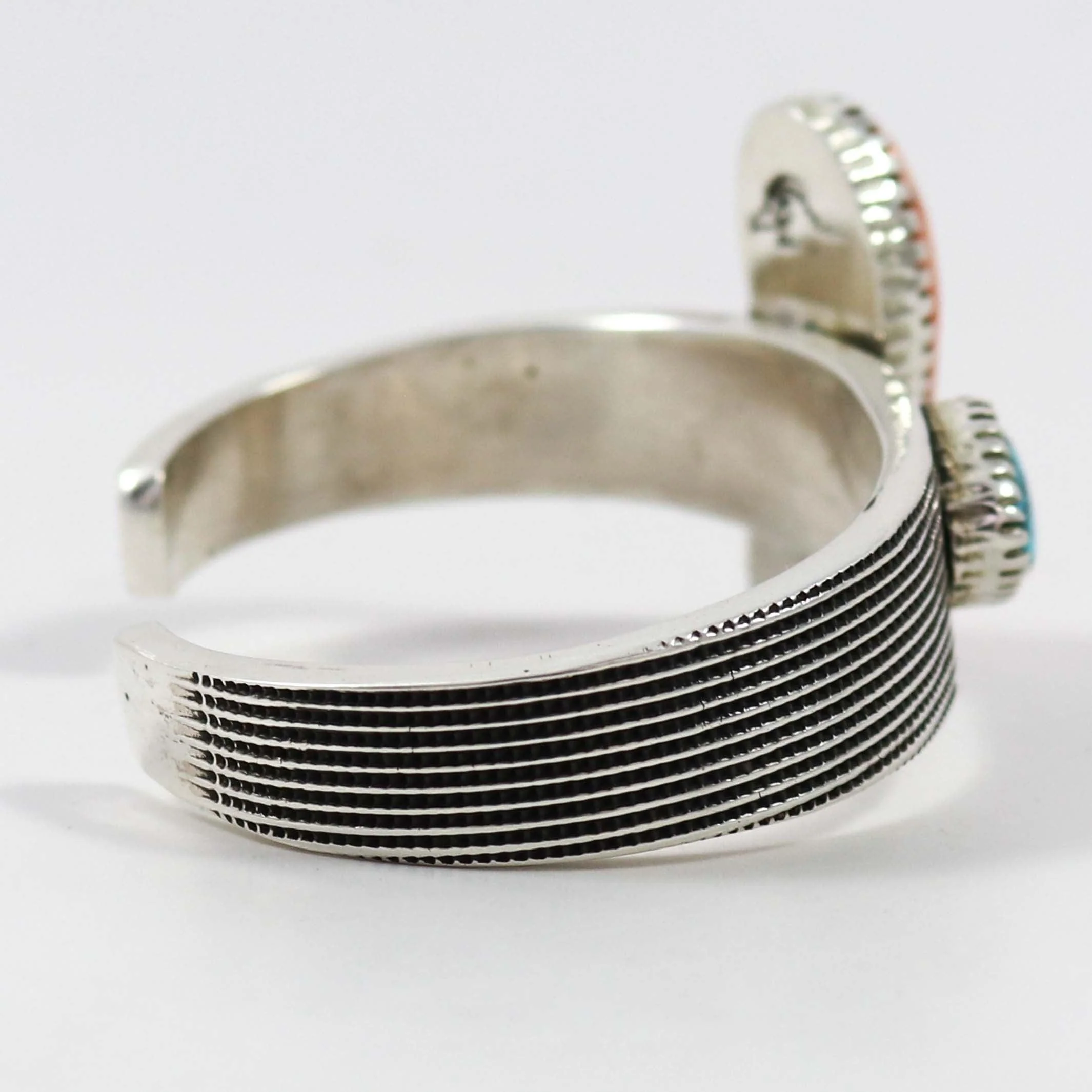 Turquoise and Coral Cuff - Image 5