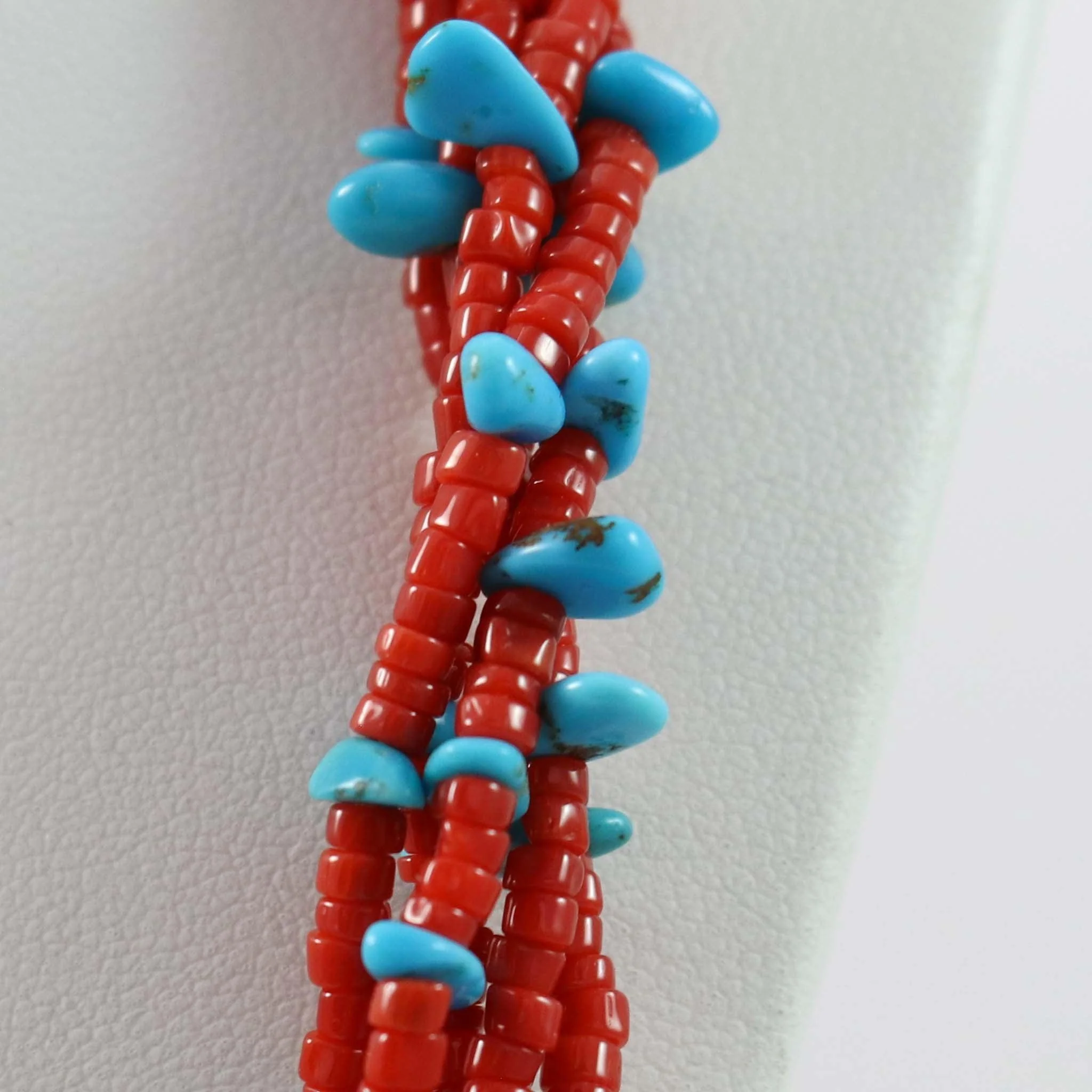 Turquoise and Coral Necklace - Image 3