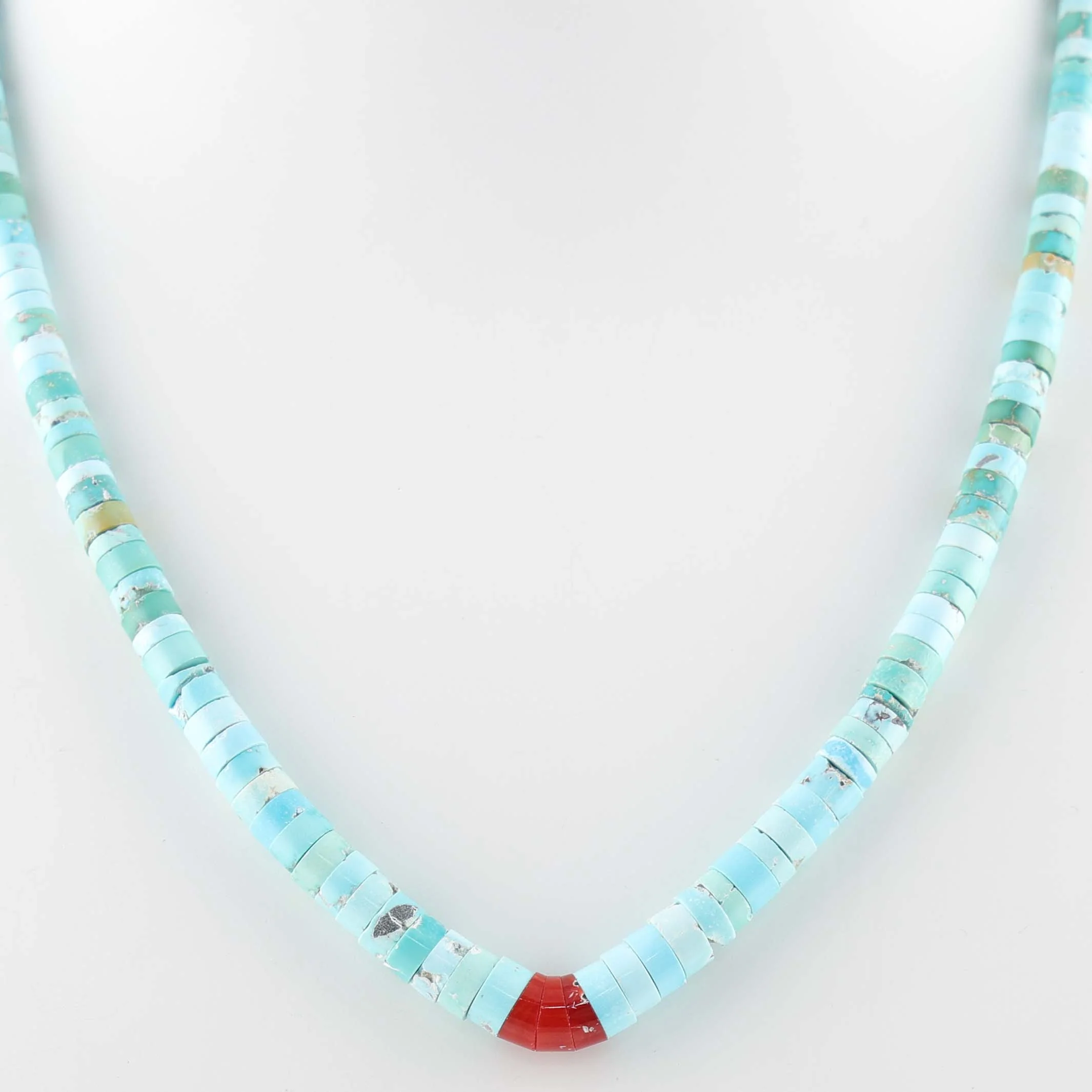 Turquoise and Coral Necklace - Image 2