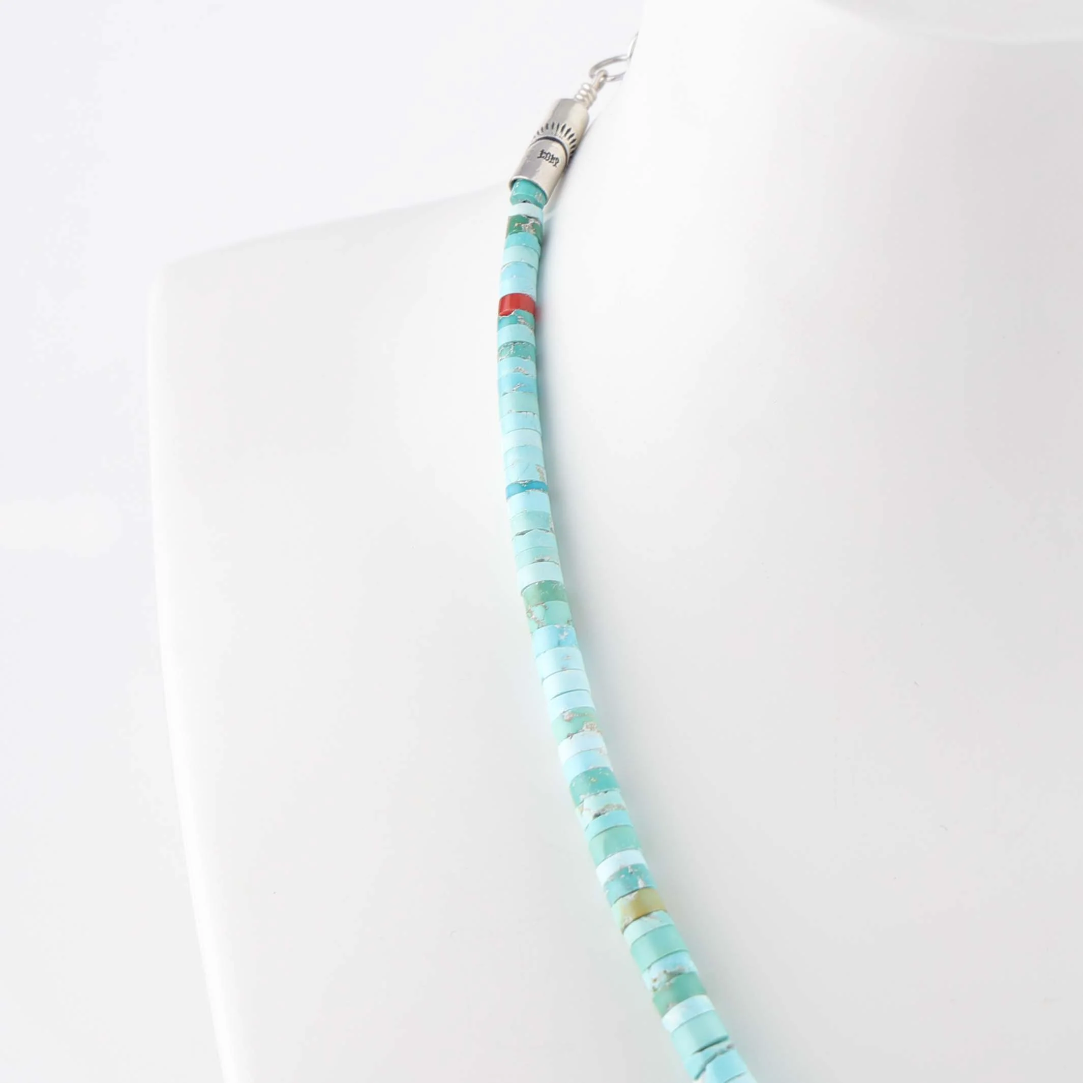 Turquoise and Coral Necklace - Image 3