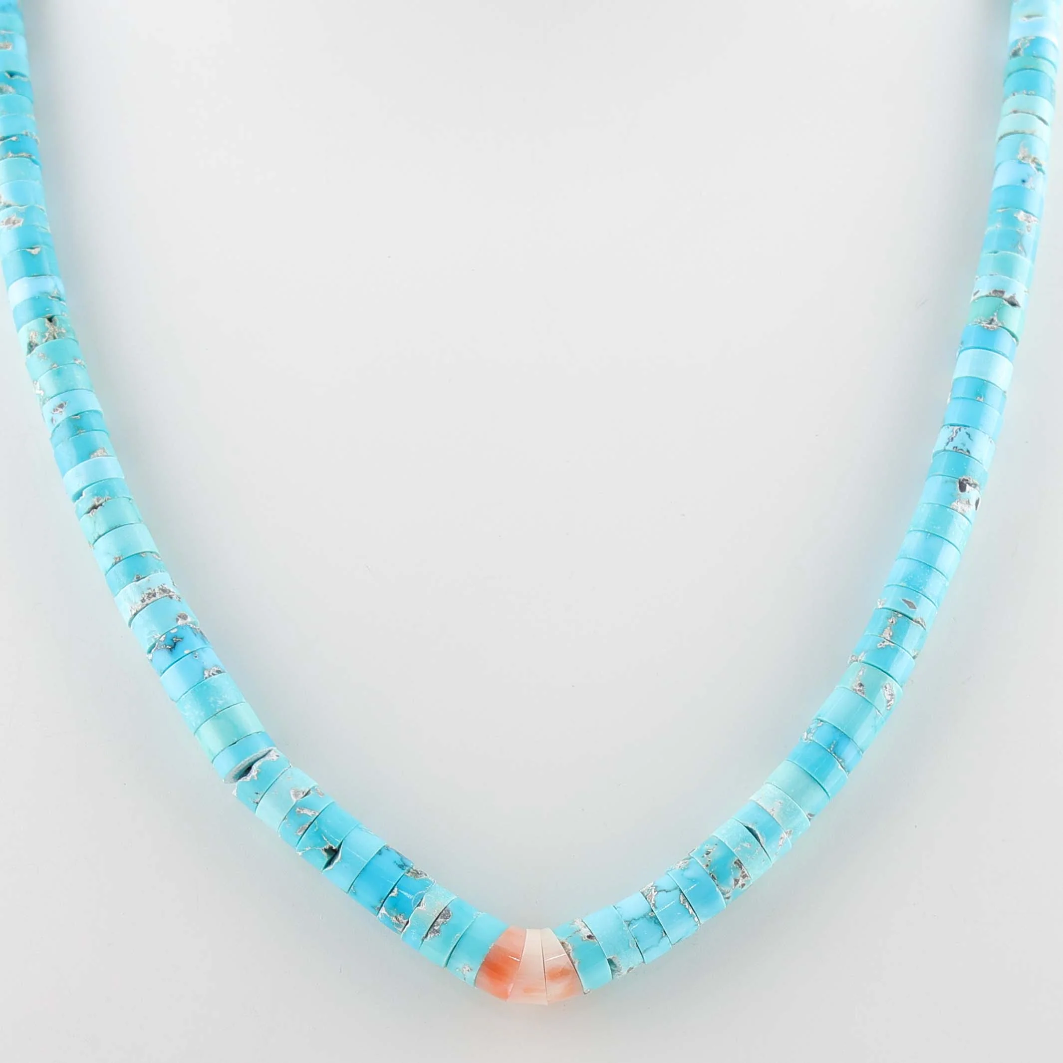 Turquoise and Coral Necklace - Image 2