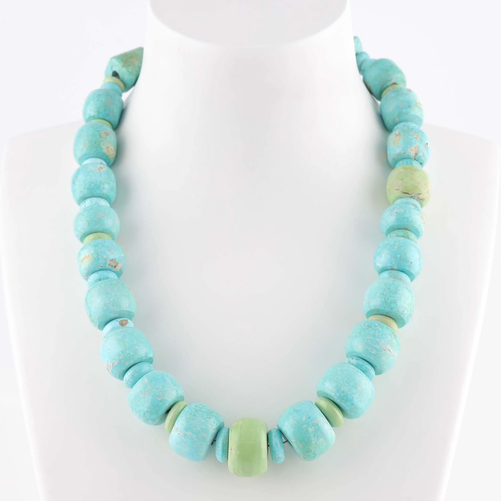 Turquoise and Gaspeite Necklace