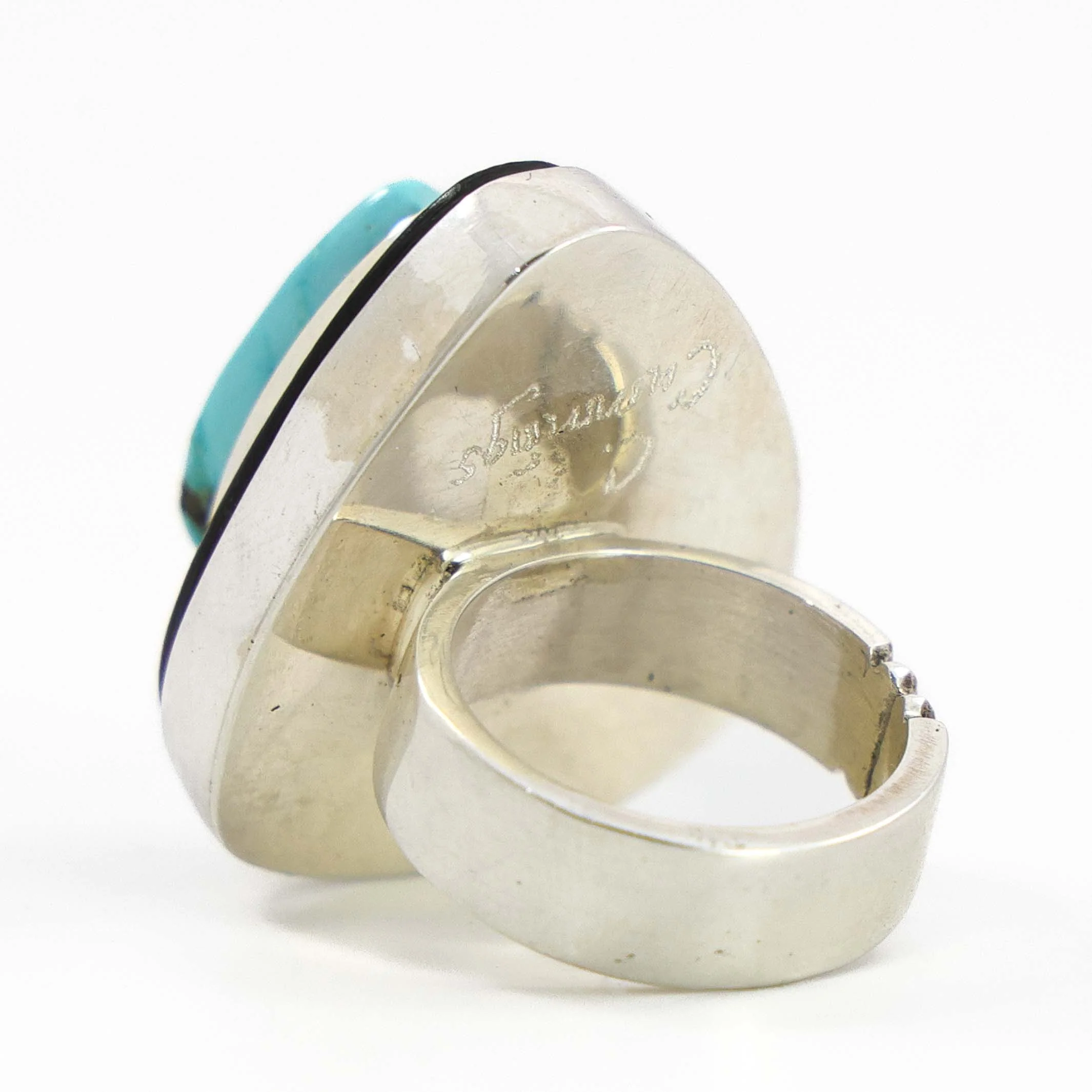 Turquoise and Ironwood Ring - Image 3
