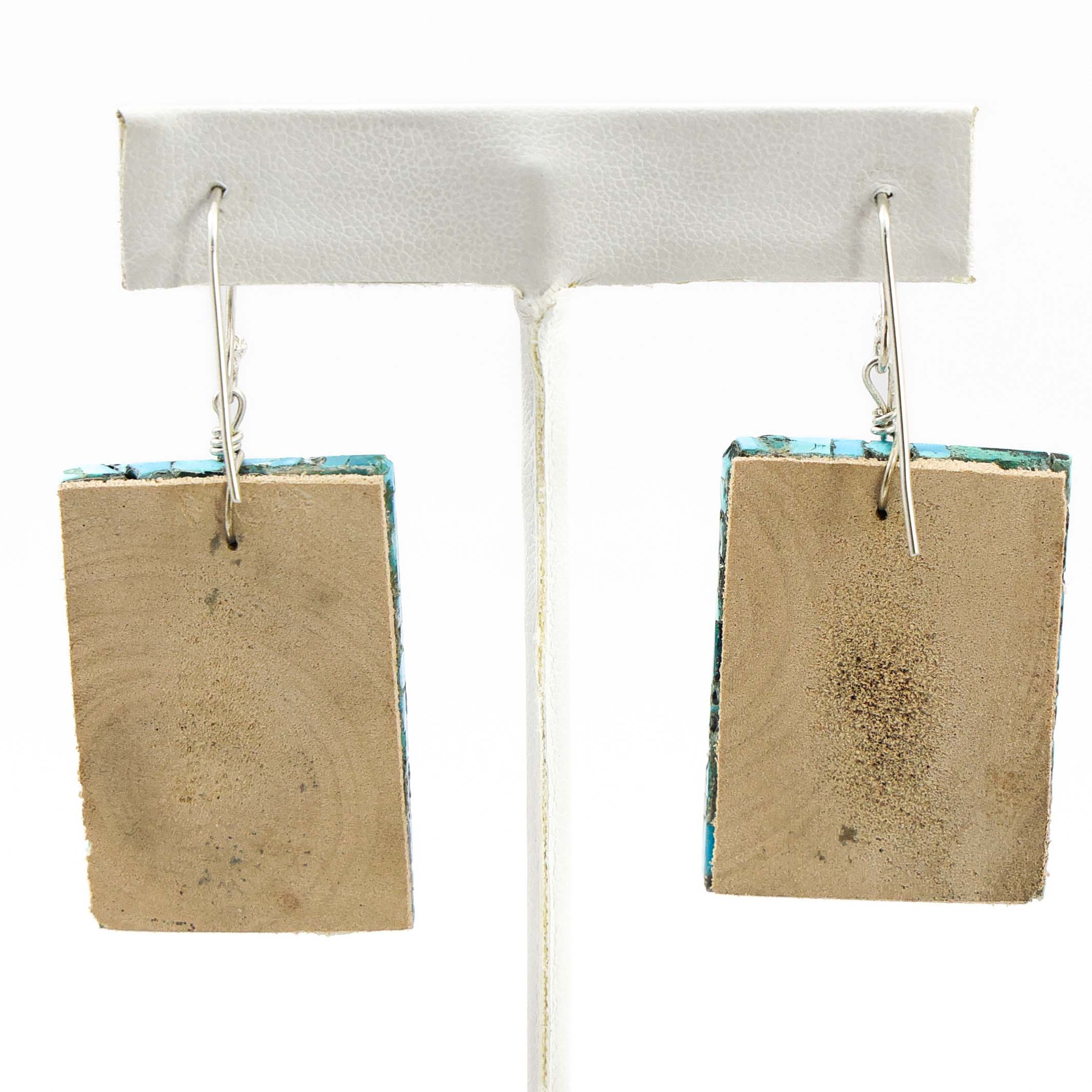 Turquoise and Jet Earrings - Image 2