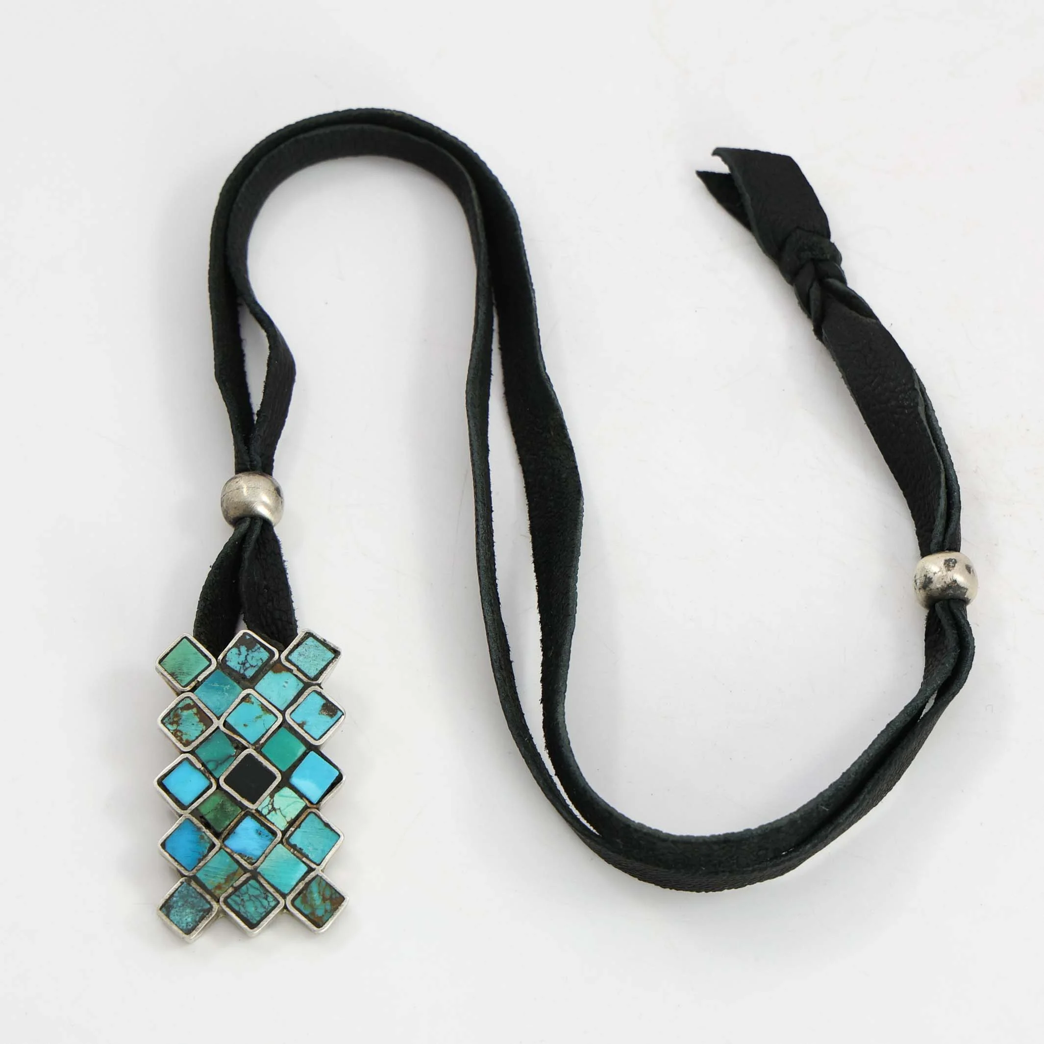 Turquoise and Jet Pendant - Image 2