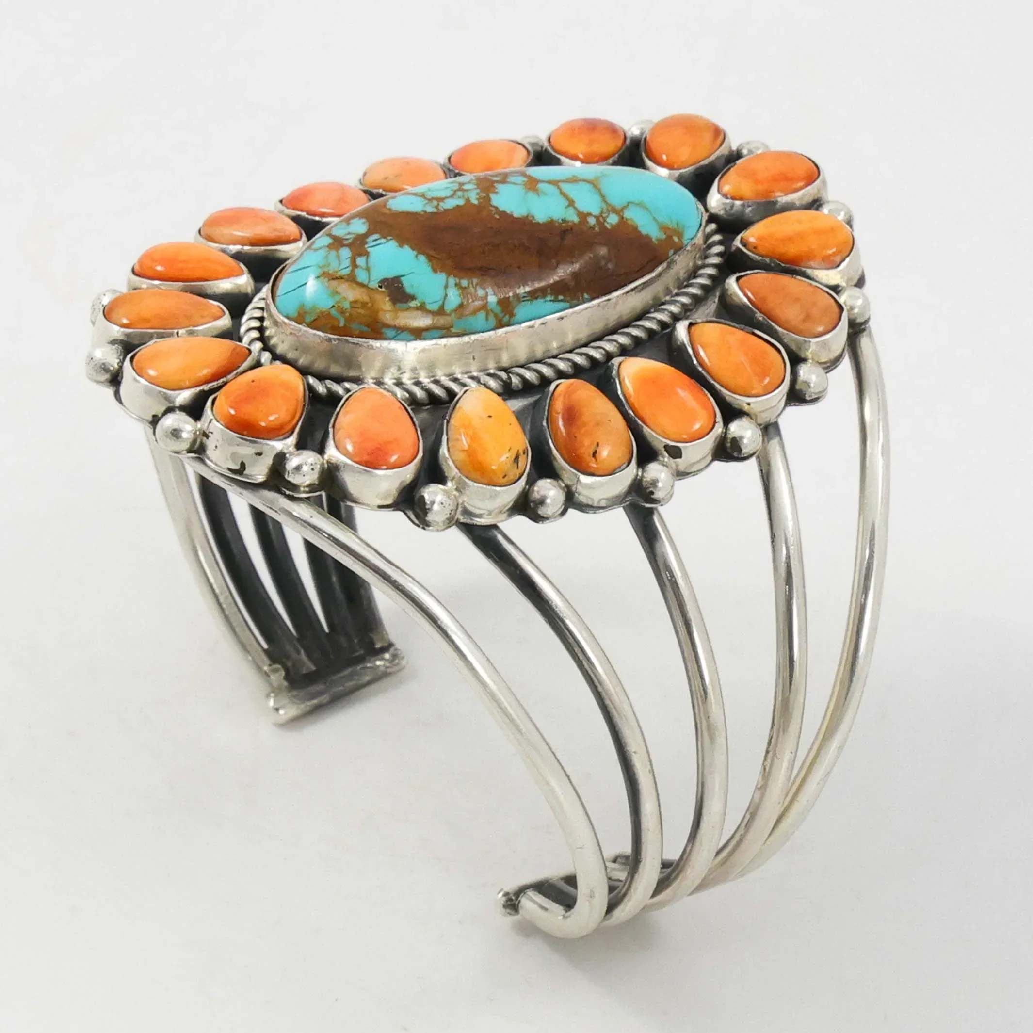 Turquoise and Spiny Oyster Cuff - Image 3