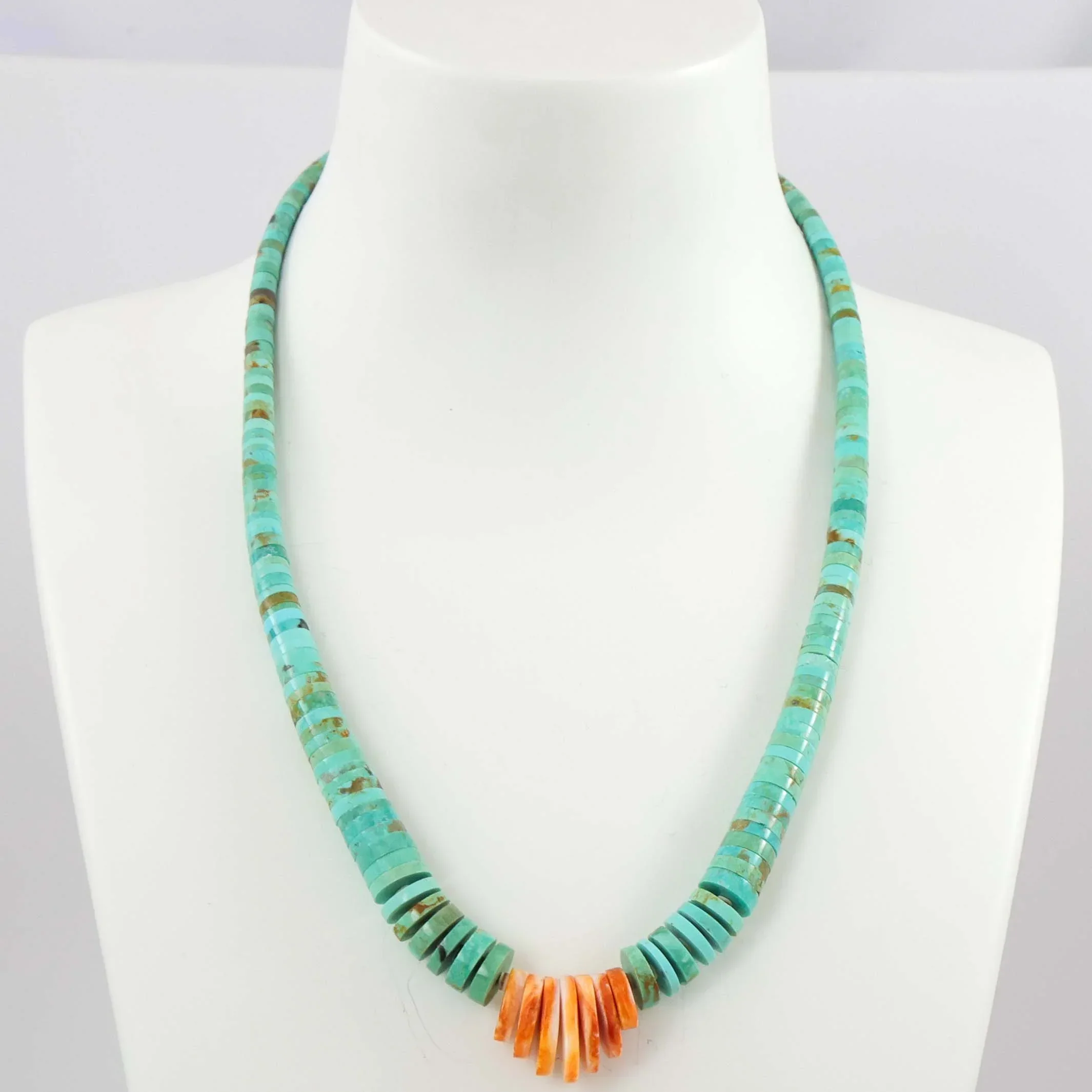 Turquoise and Spiny Oyster Necklace