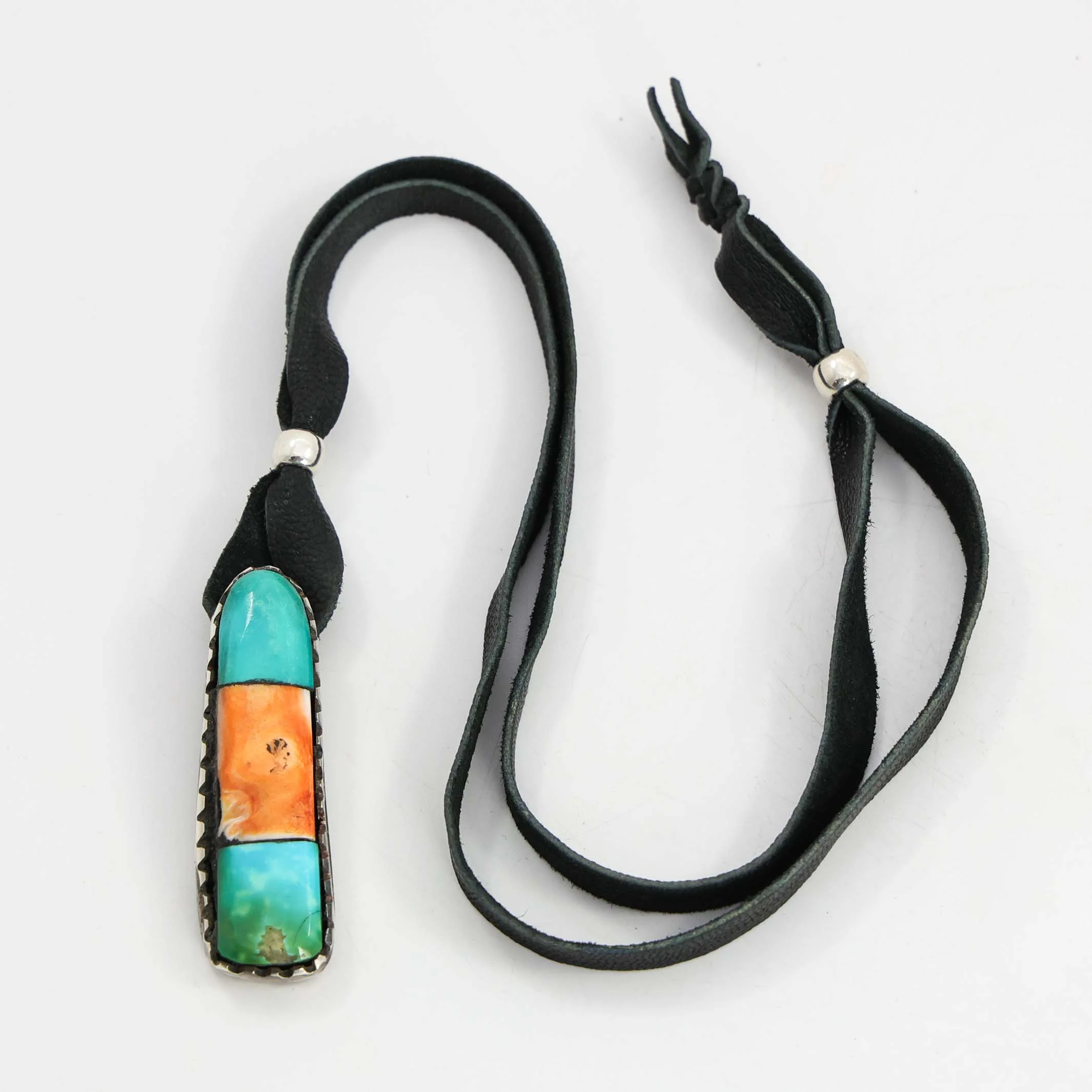 Turquoise and Spiny Oyster Pendant - Image 2