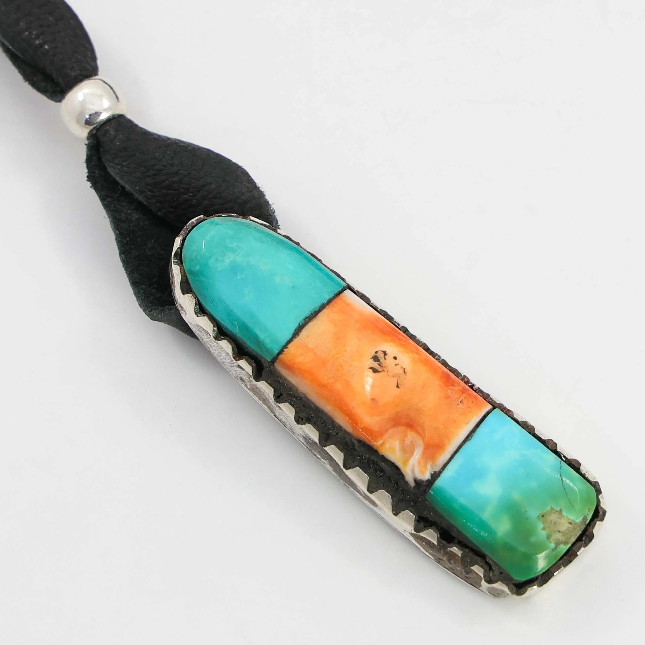 Turquoise and Spiny Oyster Pendant - Image 3