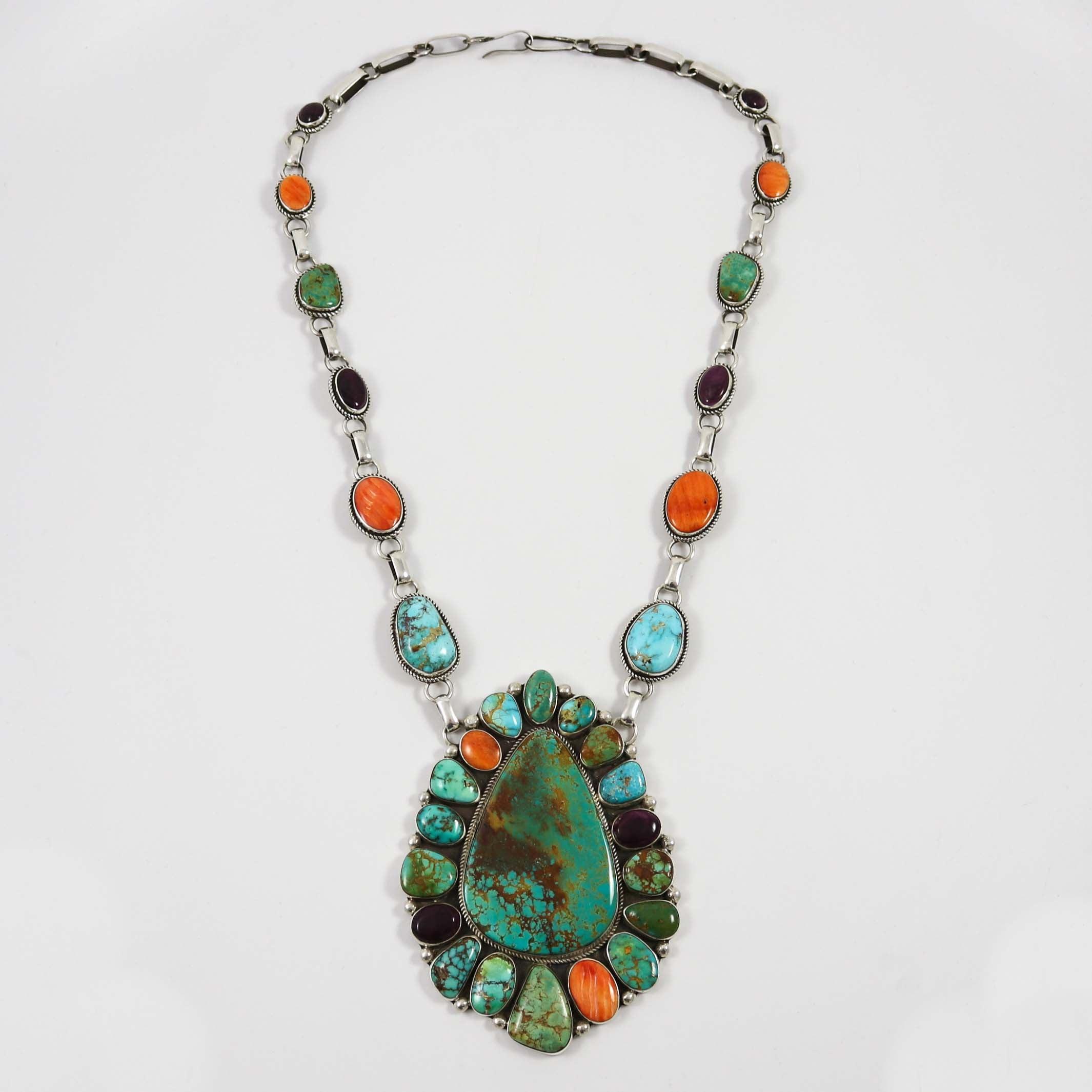 Turquoise and Spiny Oyster Shell Necklace
