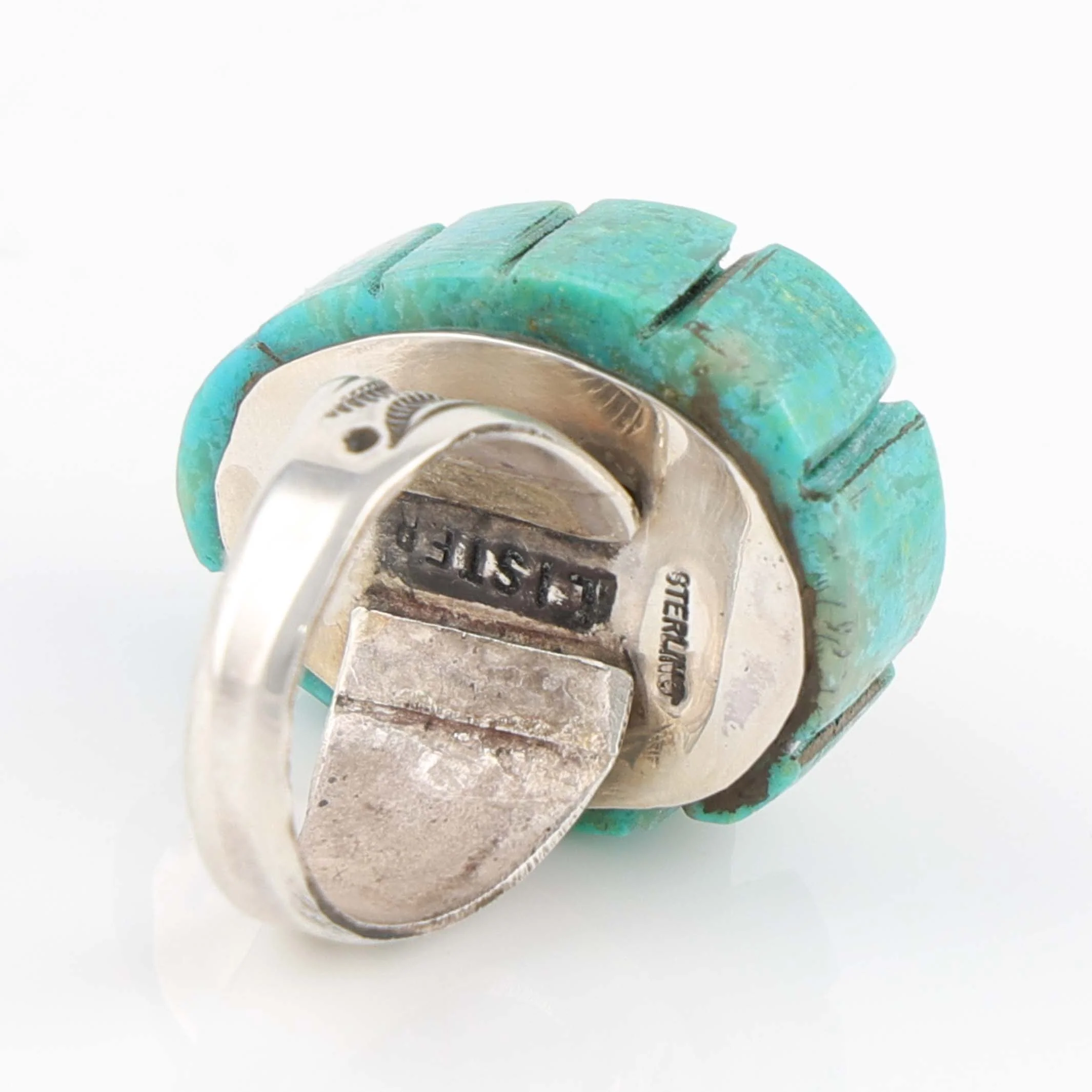 Turquoise and Spiny Oyster Shell Ring - Image 3
