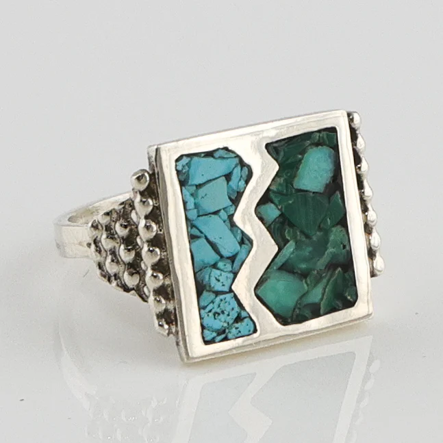 Turquoise and Variscite Ring - Image 2