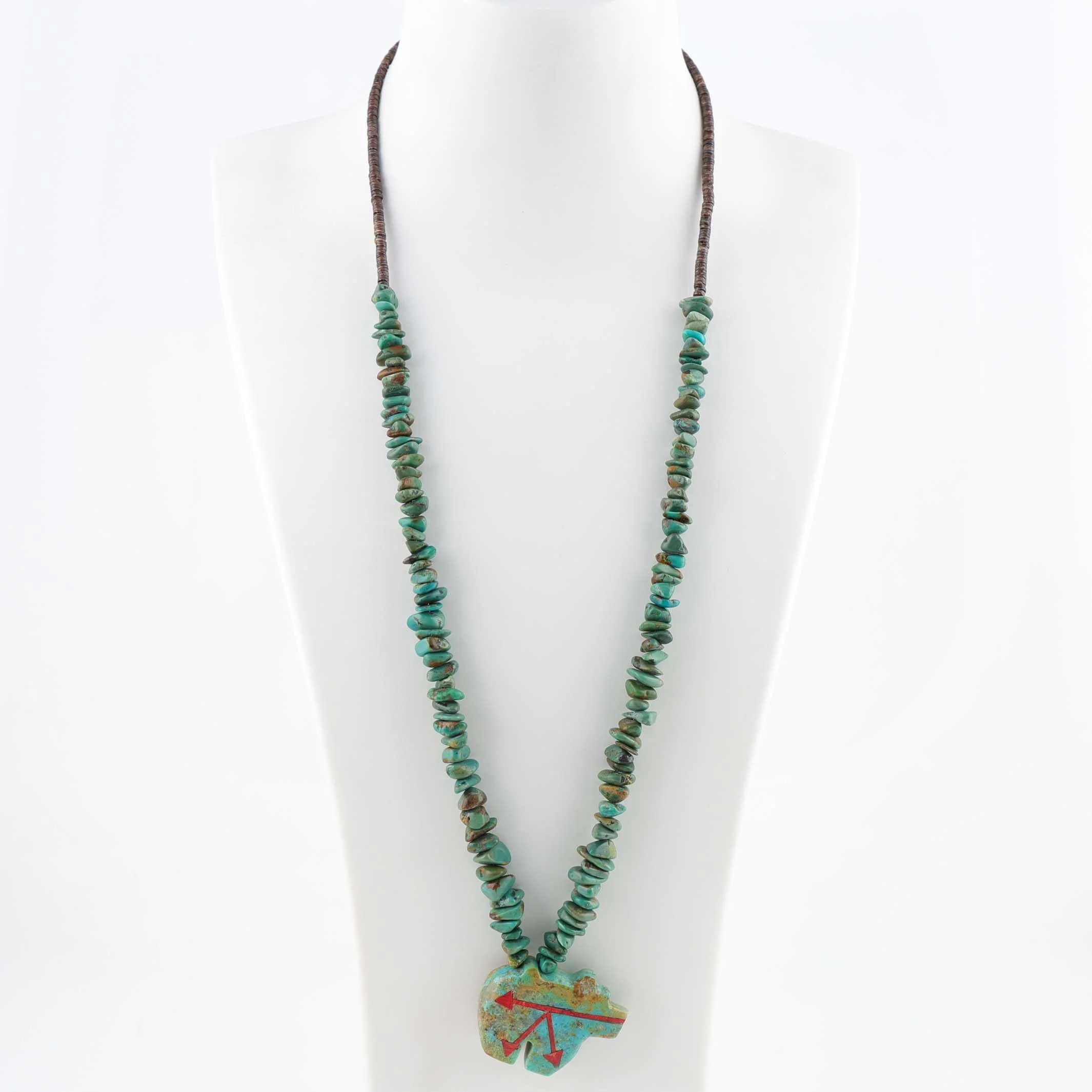 Turquoise Bear Fetish Necklace