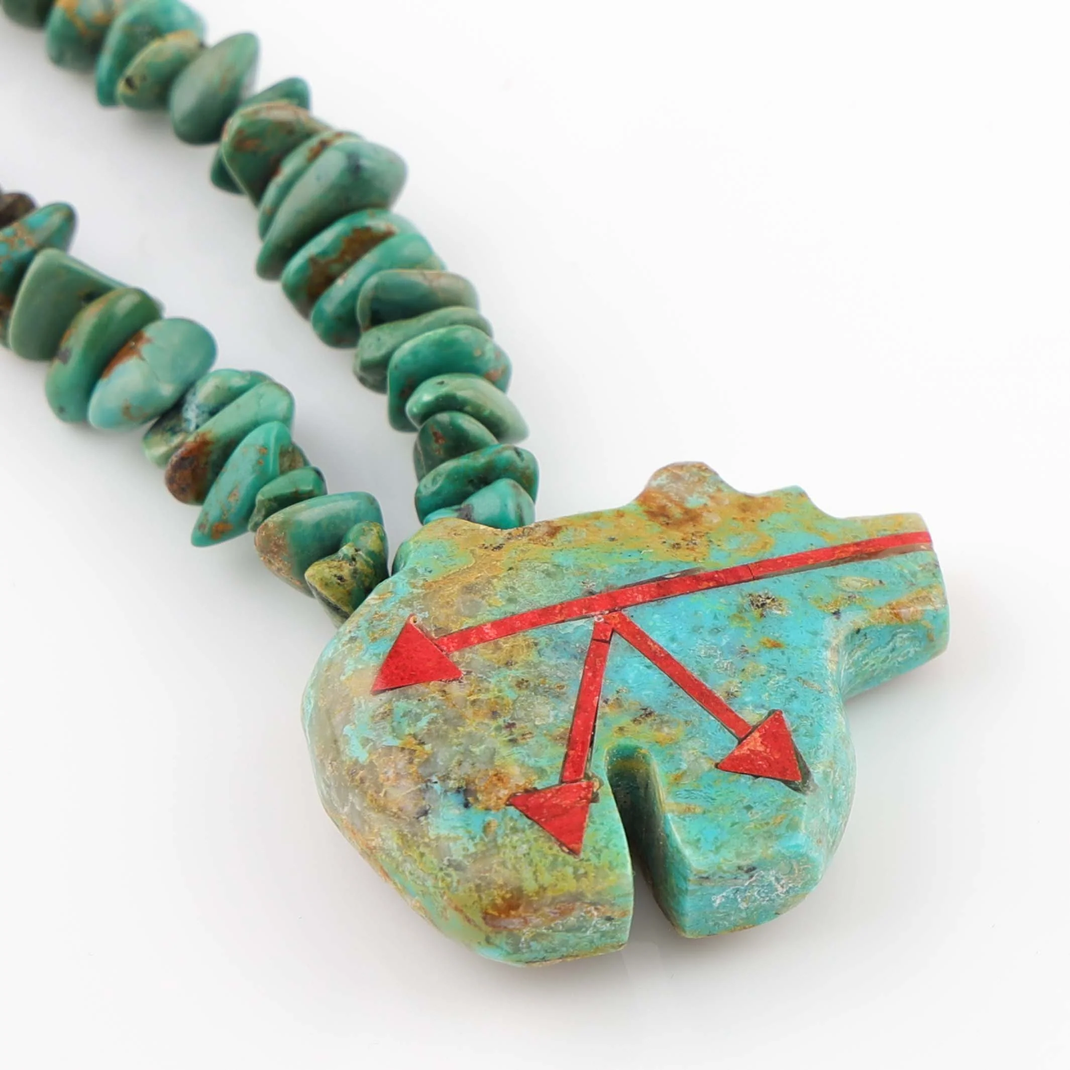 Turquoise Bear Fetish Necklace - Image 2