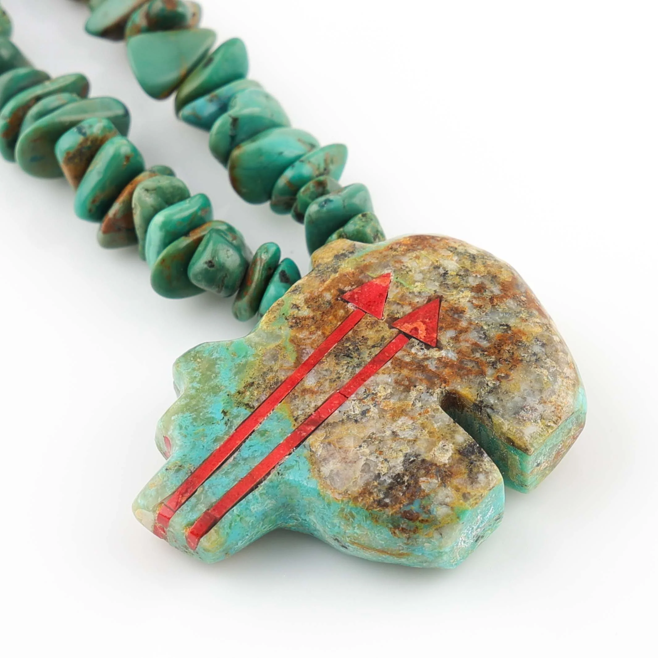Turquoise Bear Fetish Necklace - Image 3