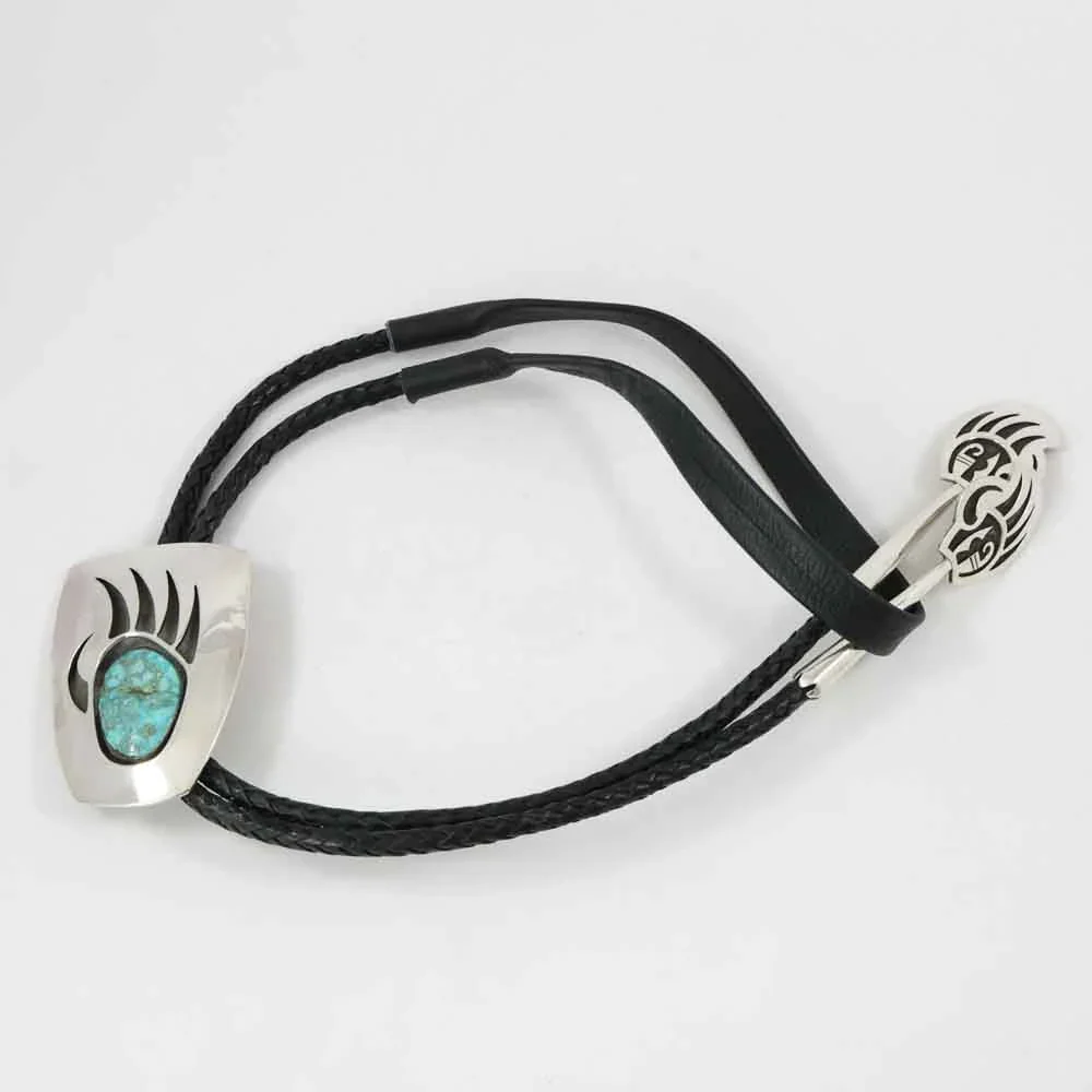 Turquoise Bear Paw Bola Tie - Image 2