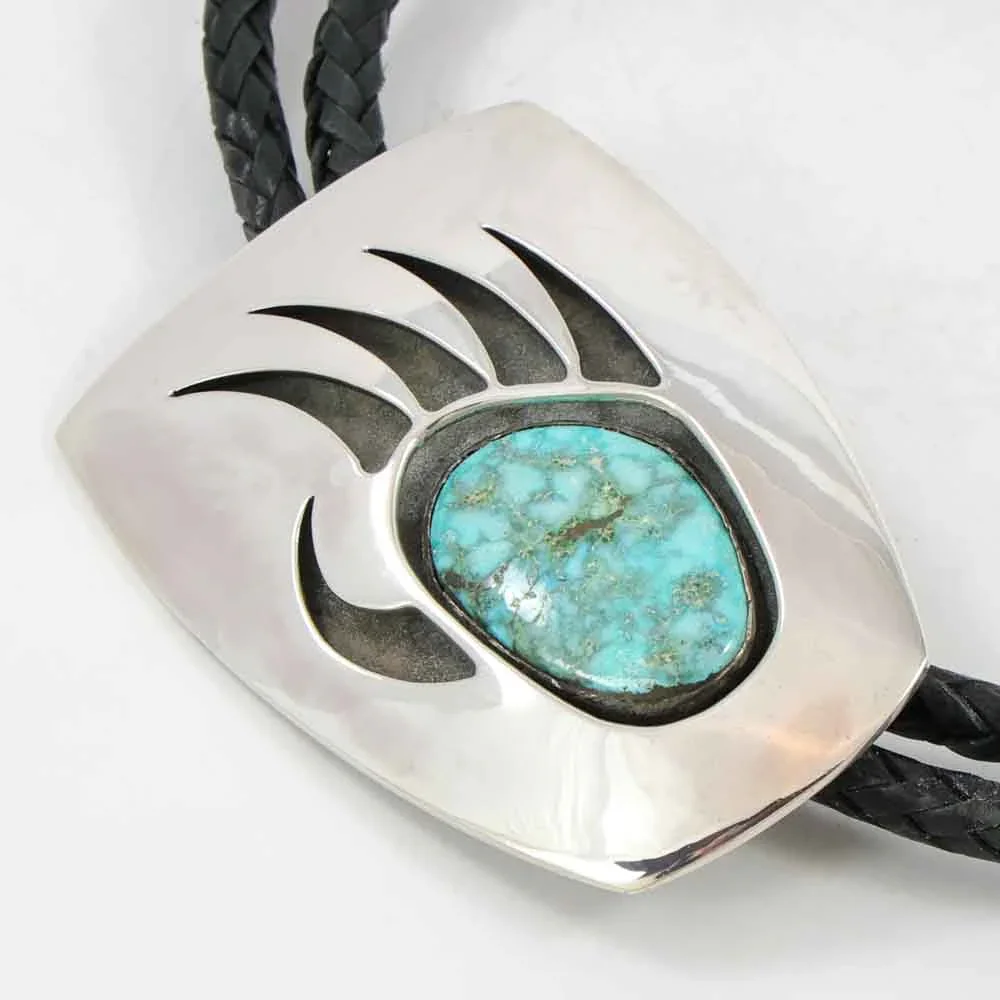 Turquoise Bear Paw Bola Tie - Image 3