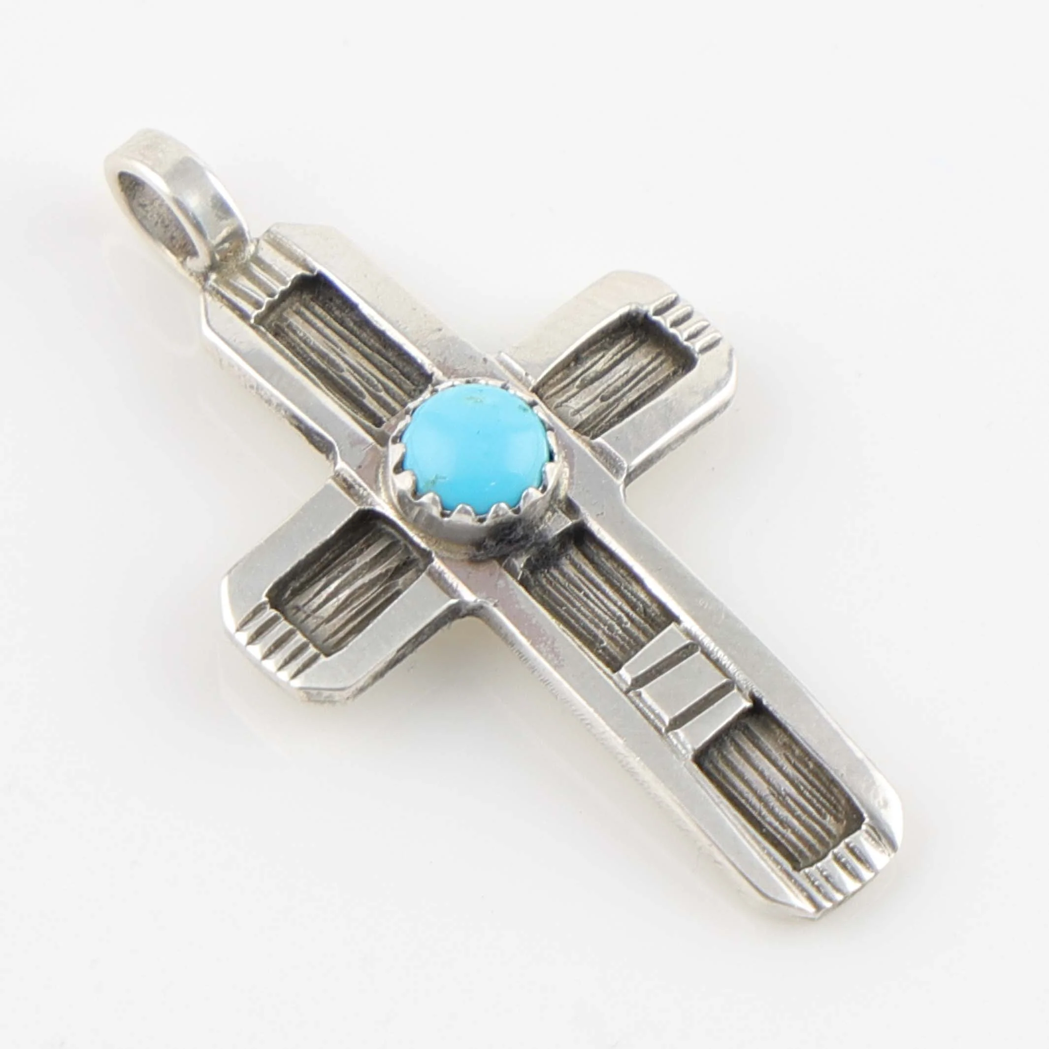 Turquoise Cross Pendant - Image 2