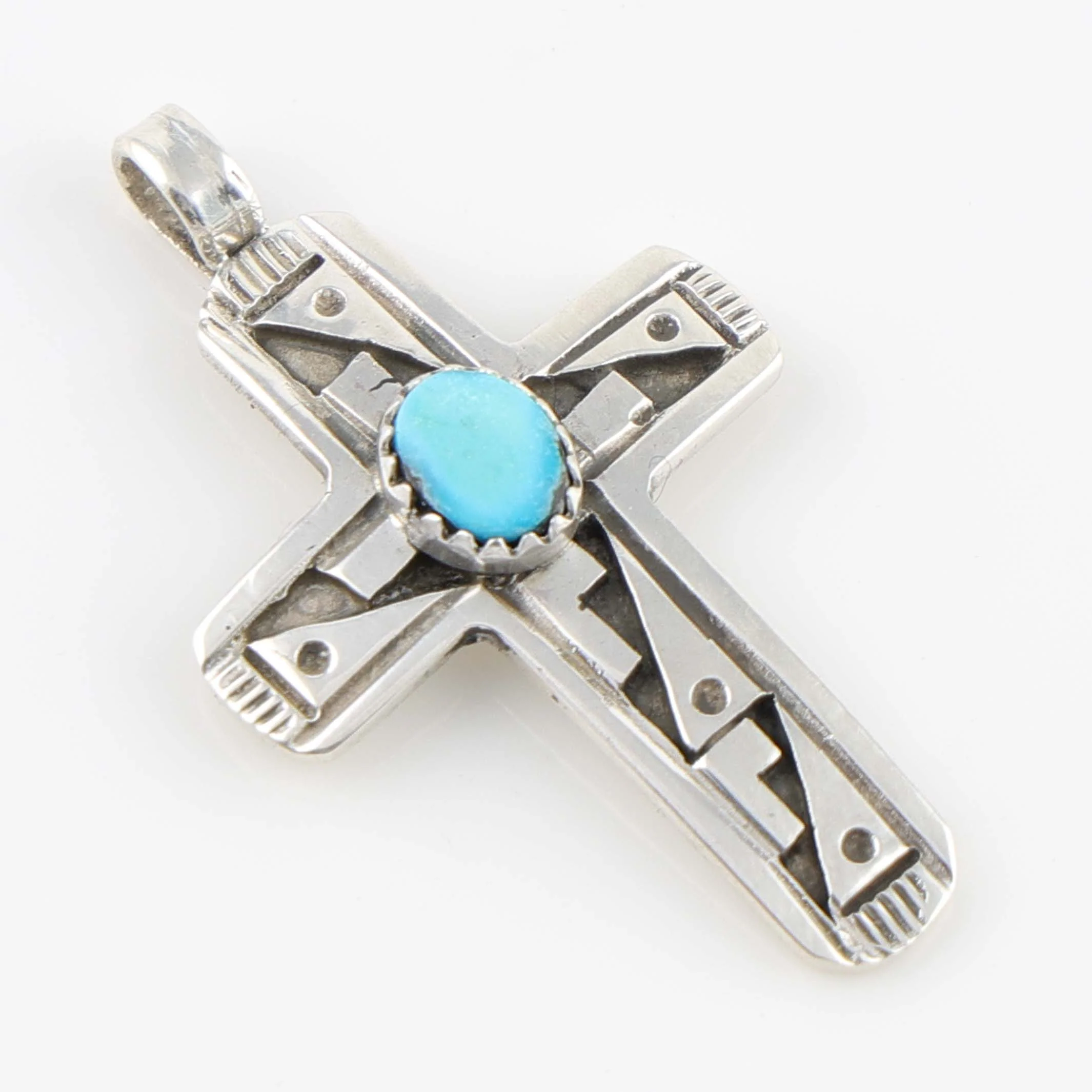 Turquoise Cross Pendant - Image 2
