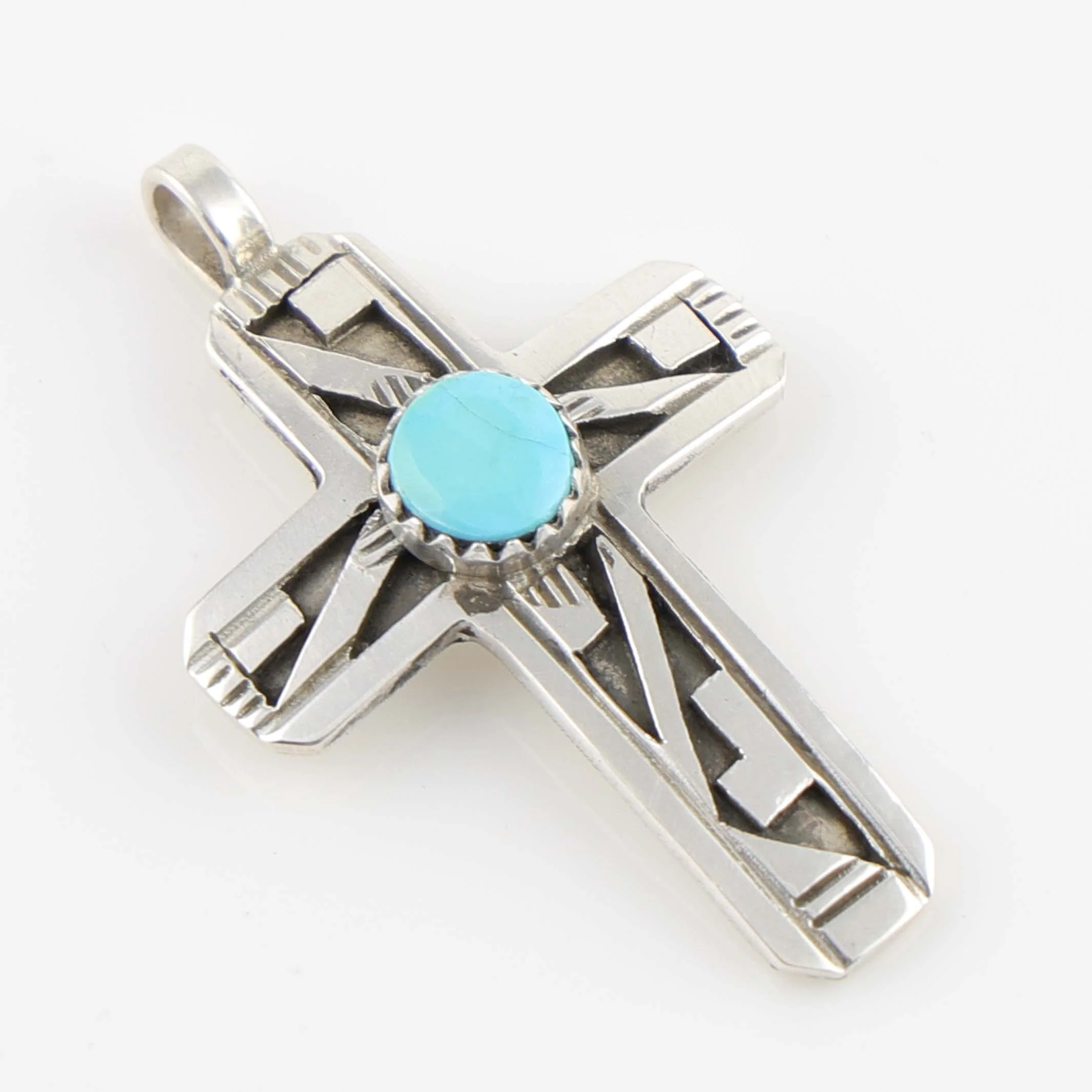 Turquoise Cross Pendant - Image 2