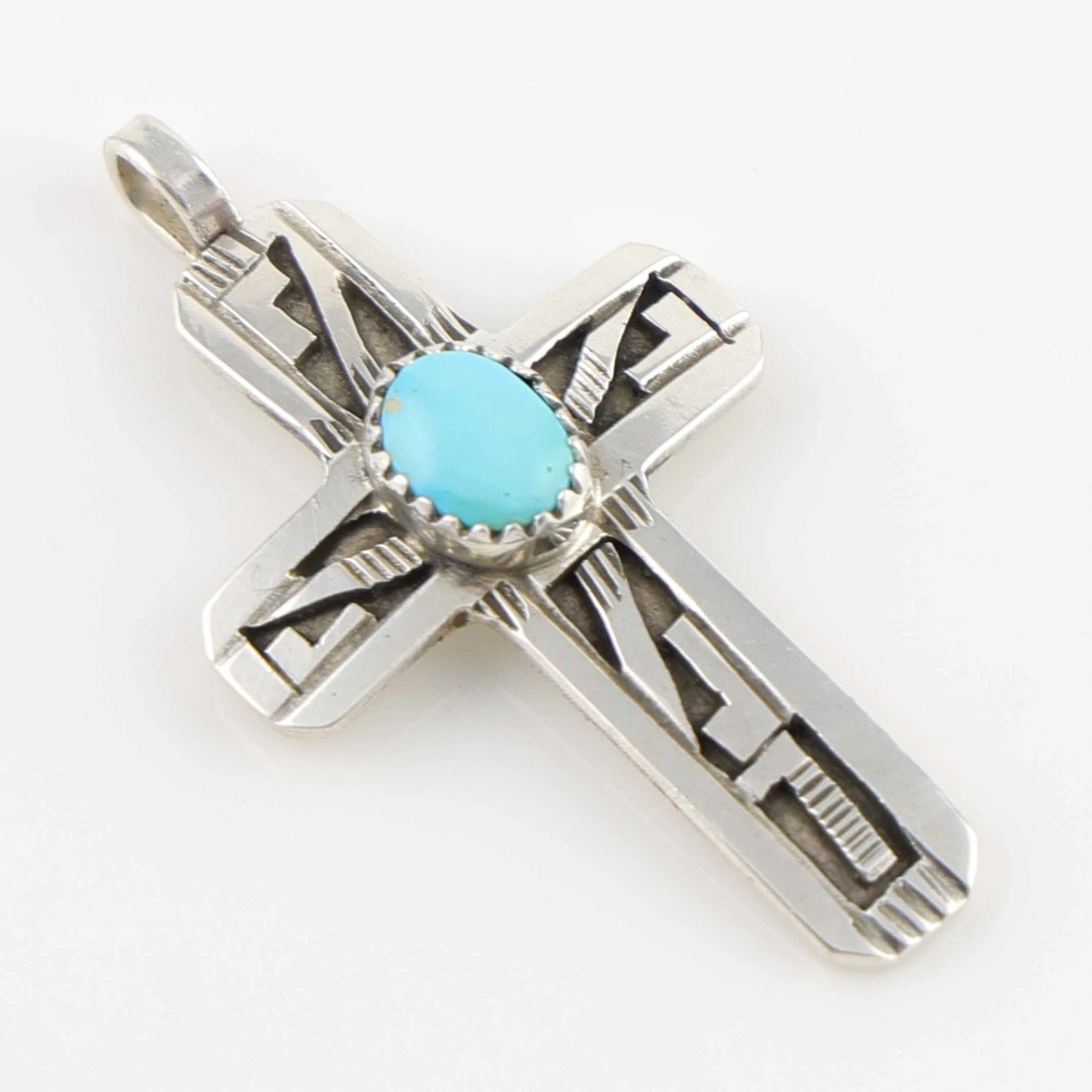 Turquoise Cross Pendant - Image 2