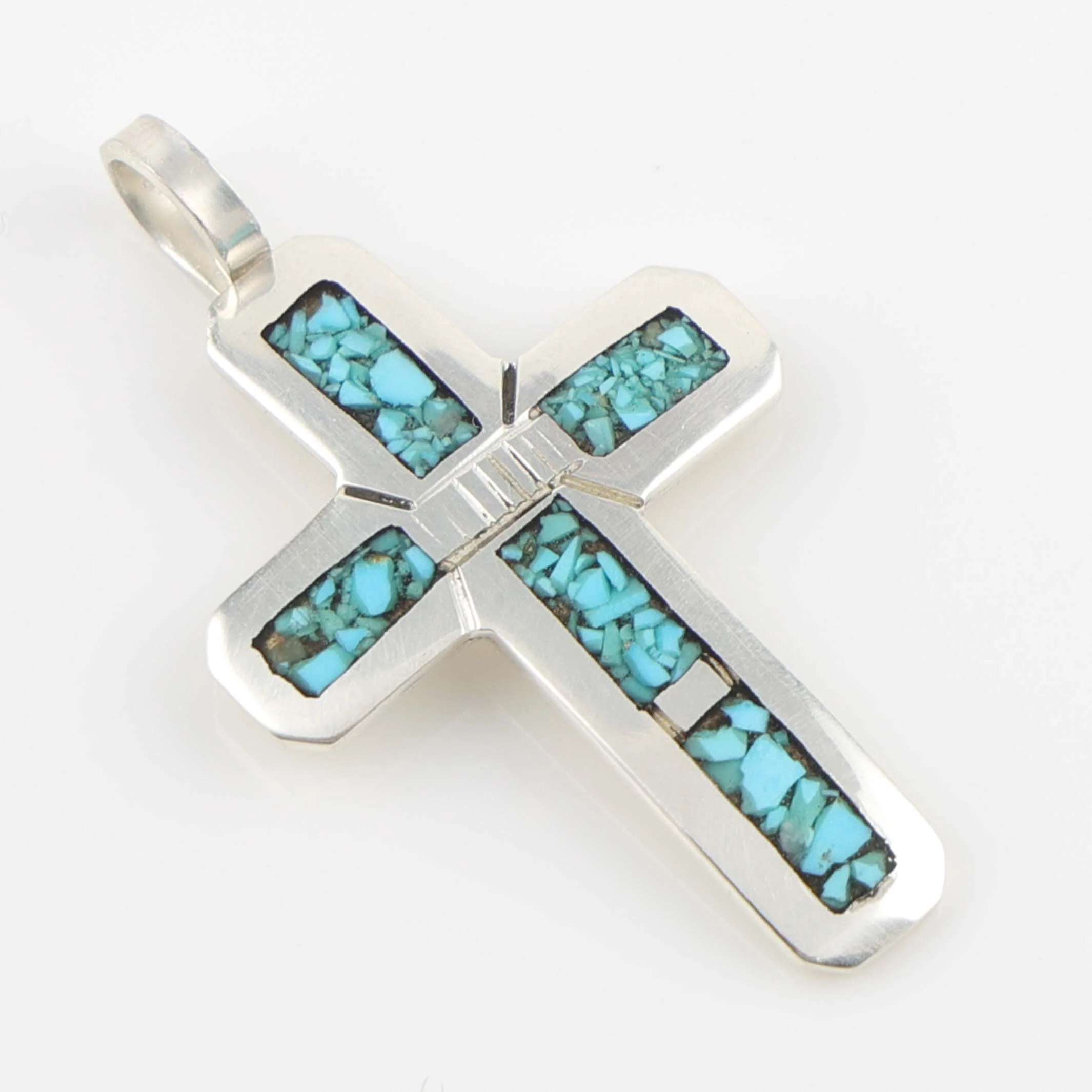 Turquoise Cross Pendant - Image 2