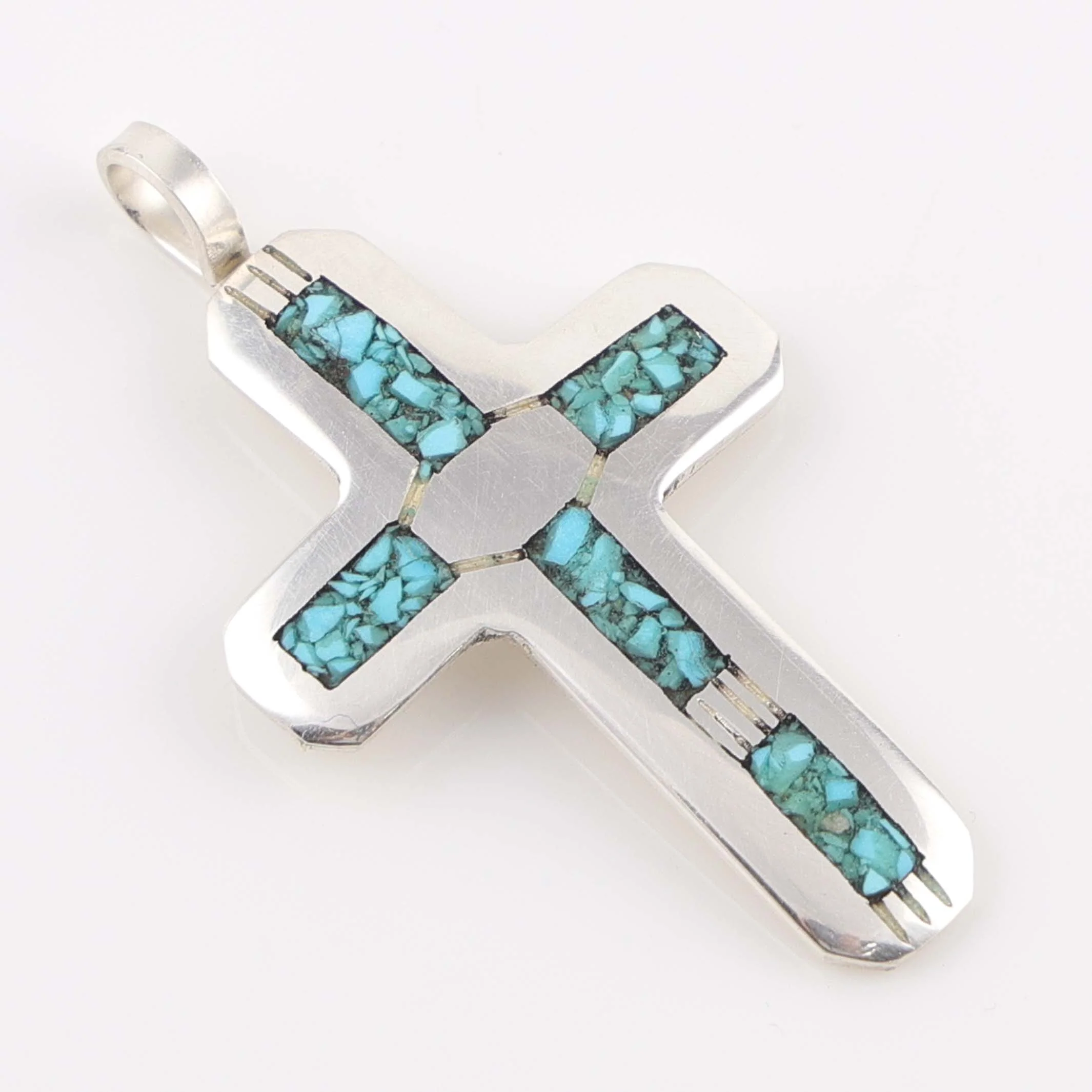 Turquoise Cross Pendant - Image 2