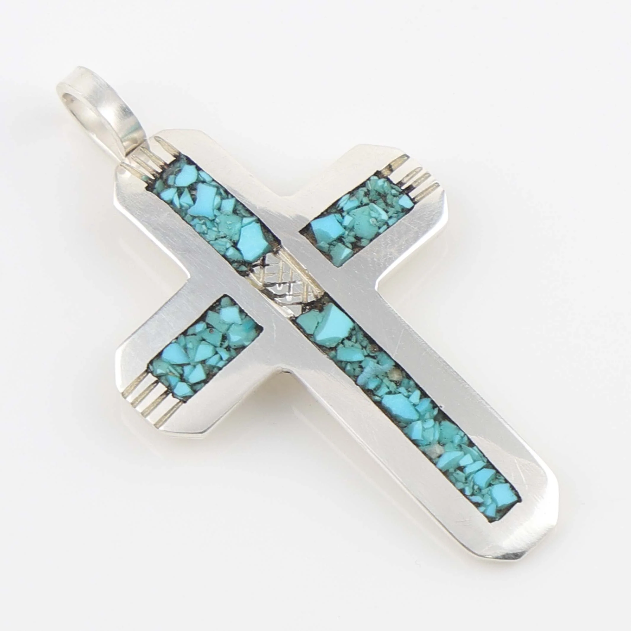 Turquoise Cross Pendant - Image 2