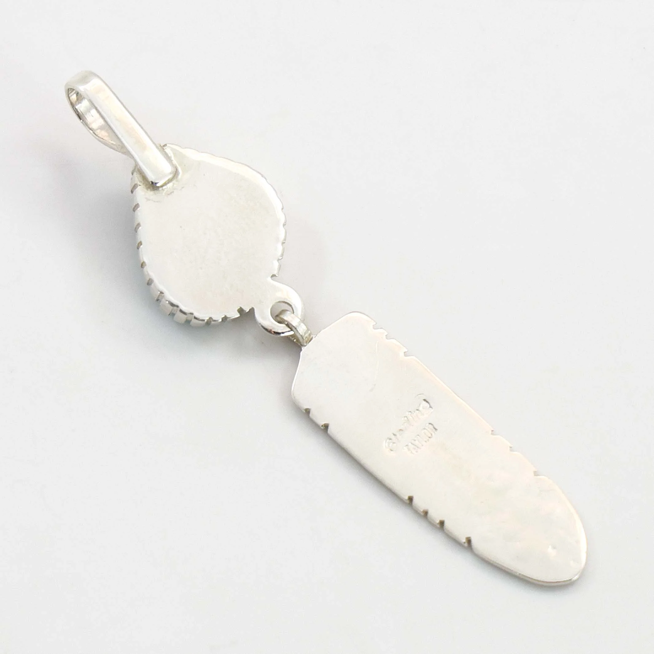 Turquoise Feather Pendant - Image 3