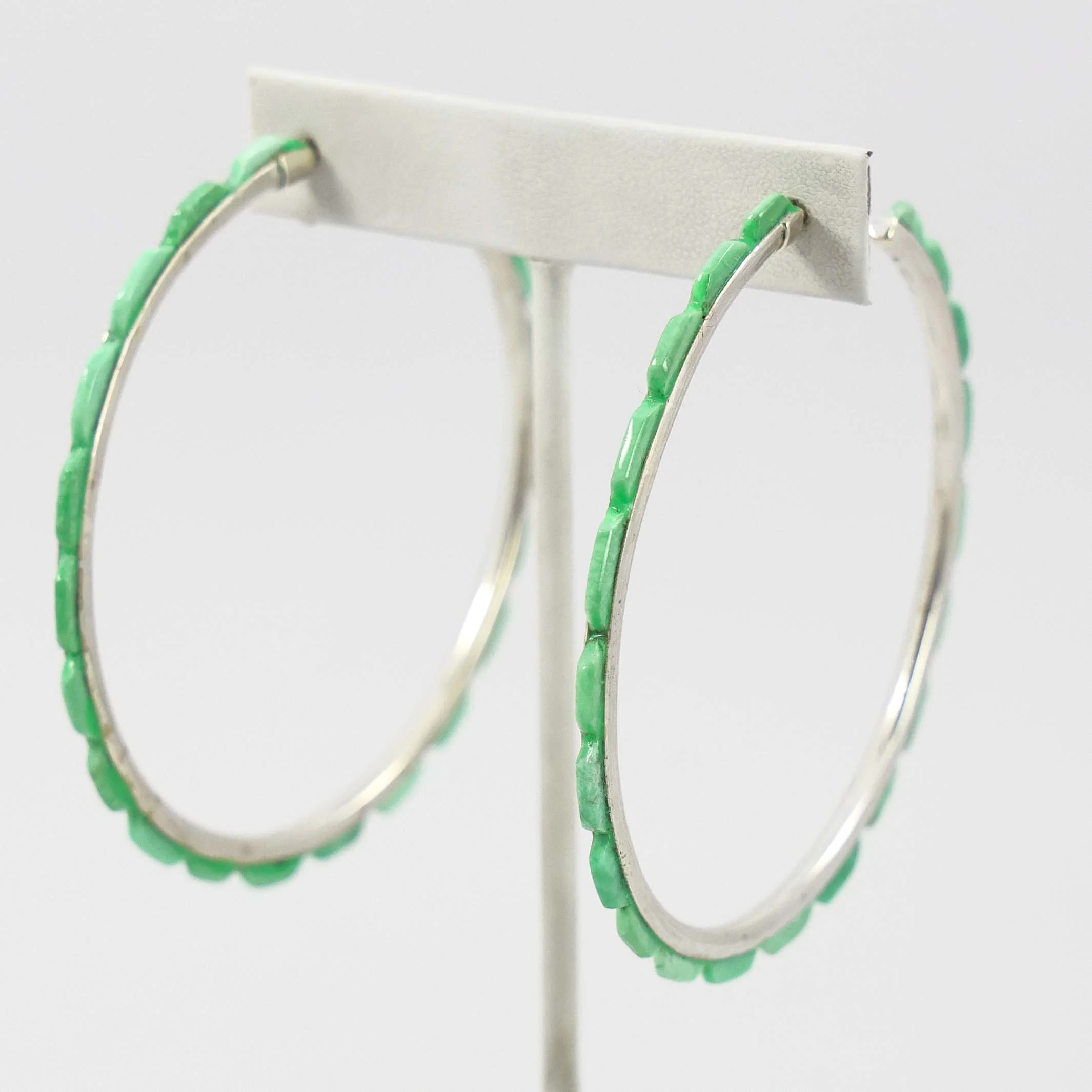 Turquoise Hoop Earrings - Image 2
