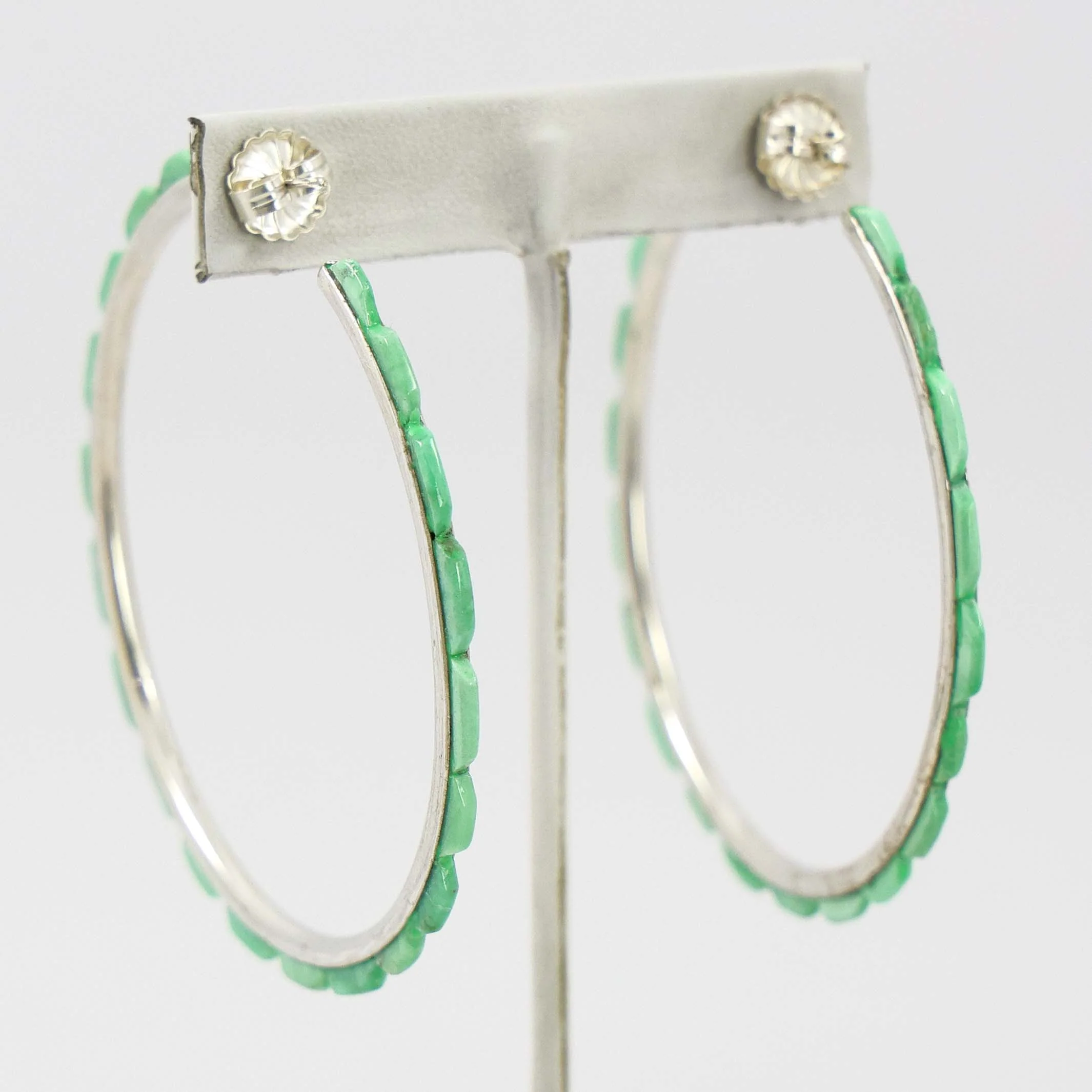 Turquoise Hoop Earrings - Image 3