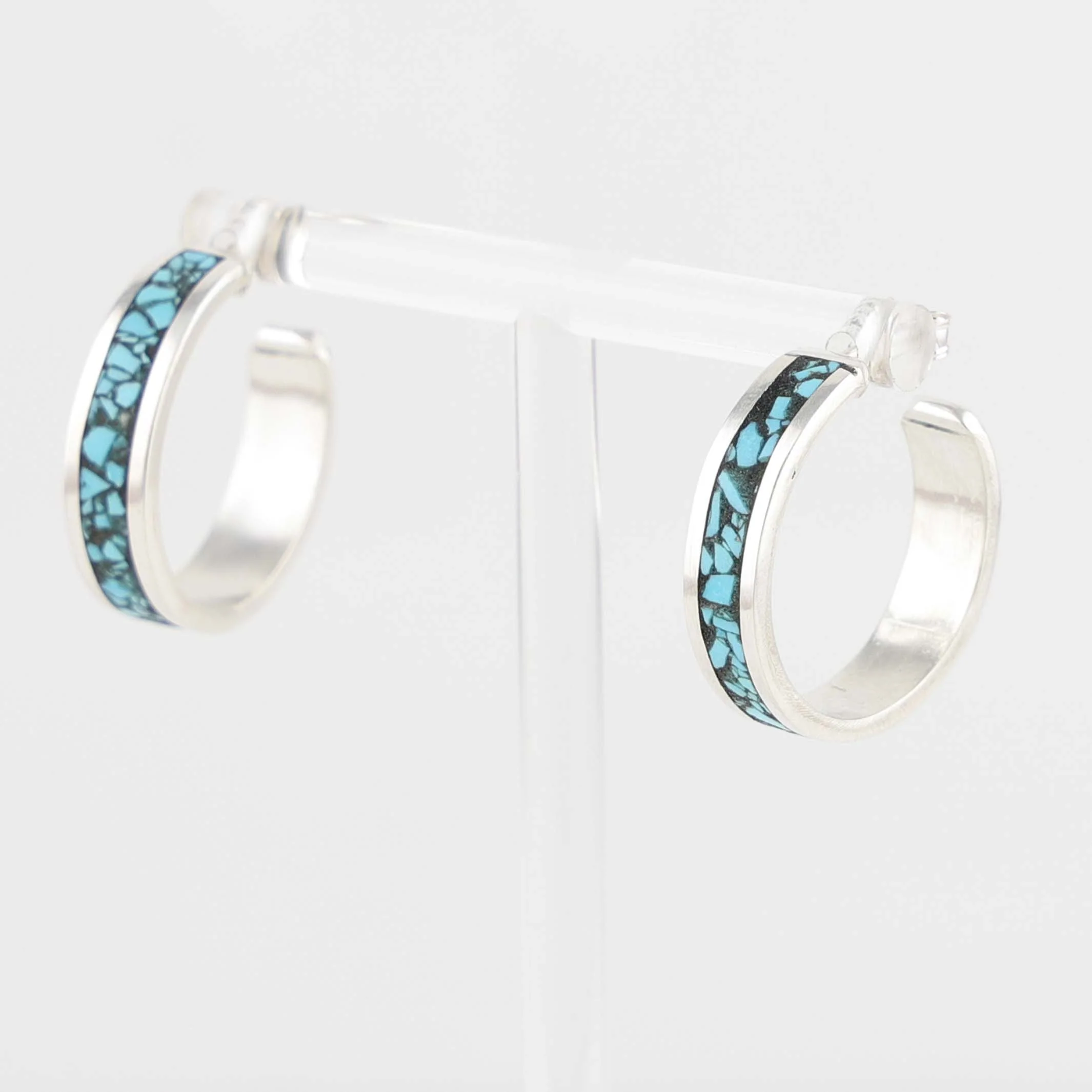 Turquoise Hoop Earrings - Image 2