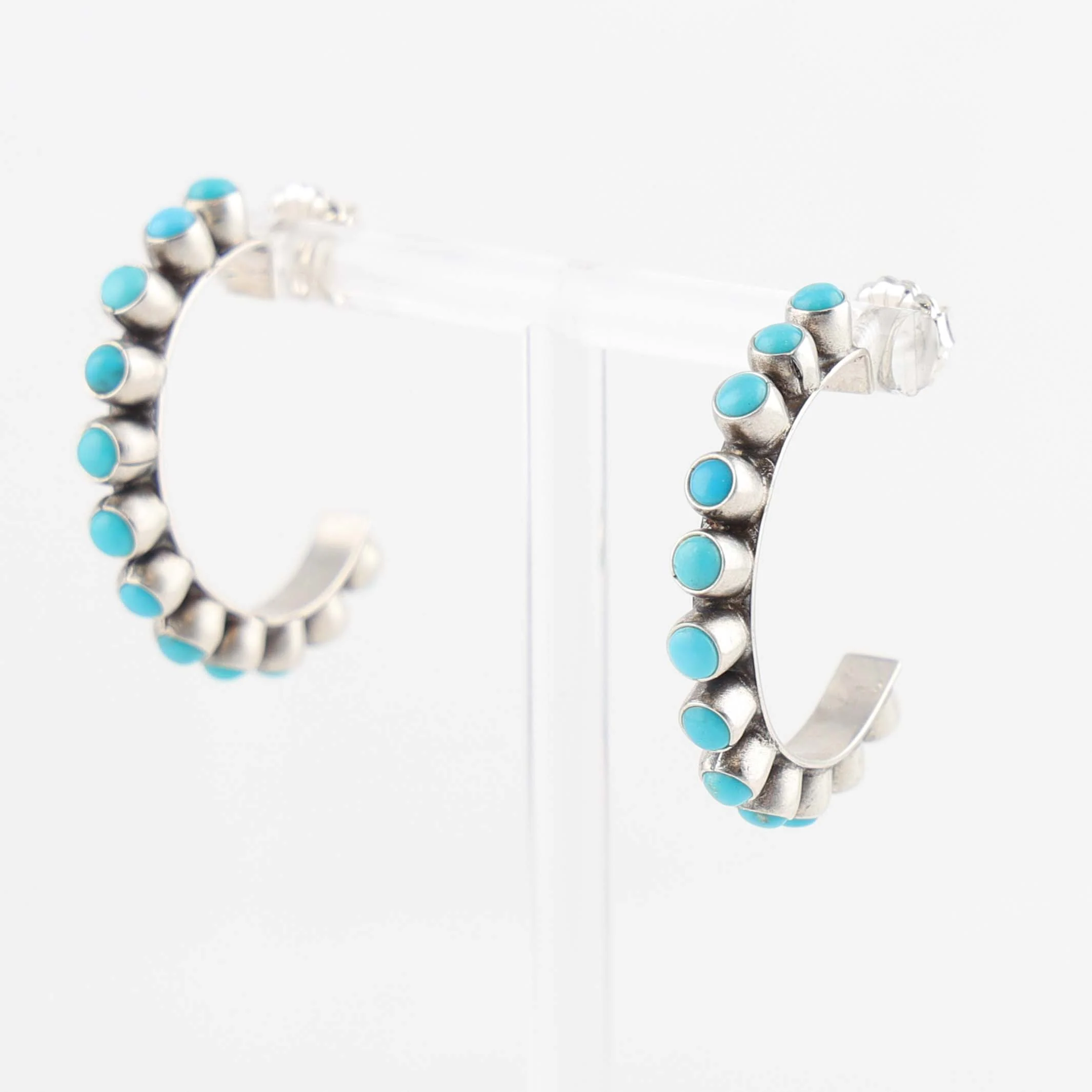 Turquoise Hoop Earrings - Image 2
