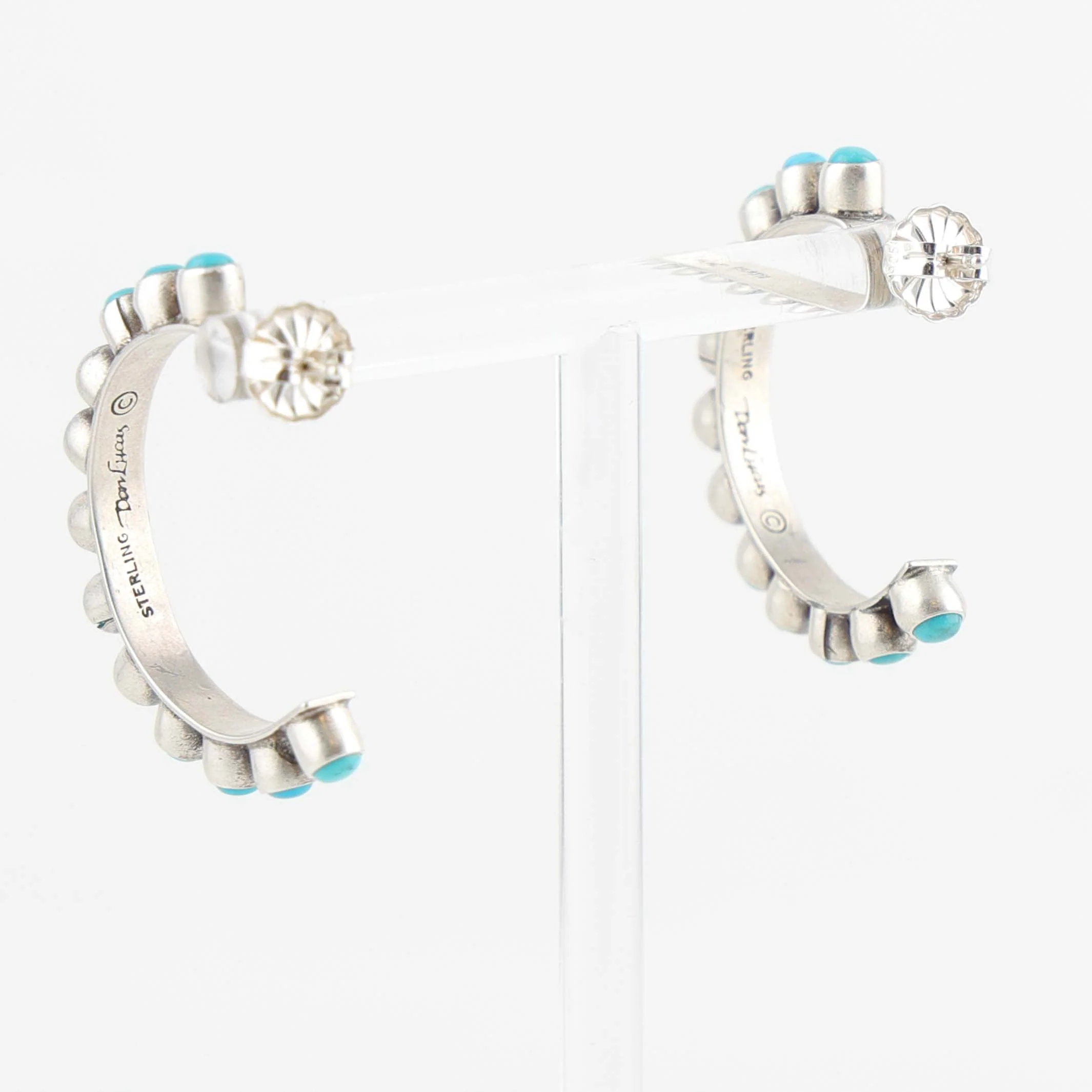 Turquoise Hoop Earrings - Image 3