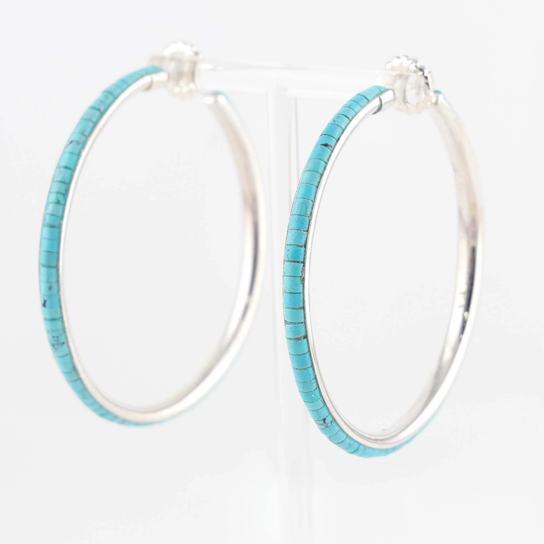 Turquoise Hoop Earrings - Image 2
