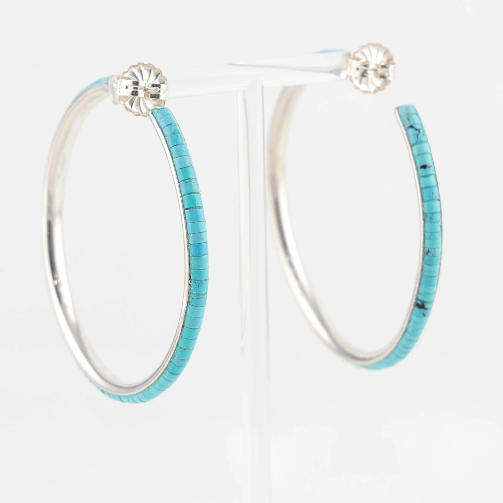 Turquoise Hoop Earrings - Image 3
