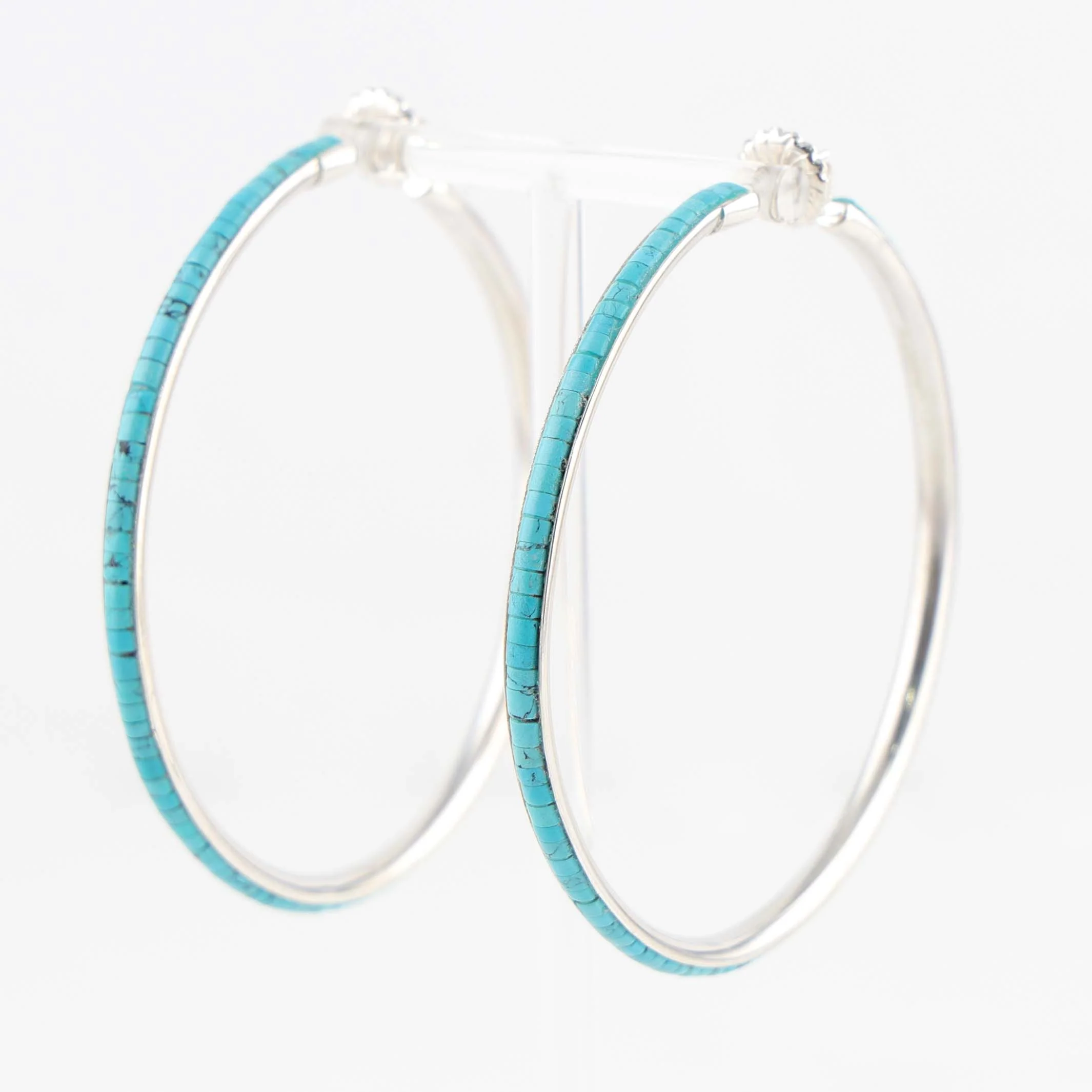 Turquoise Hoop Earrings - Image 2
