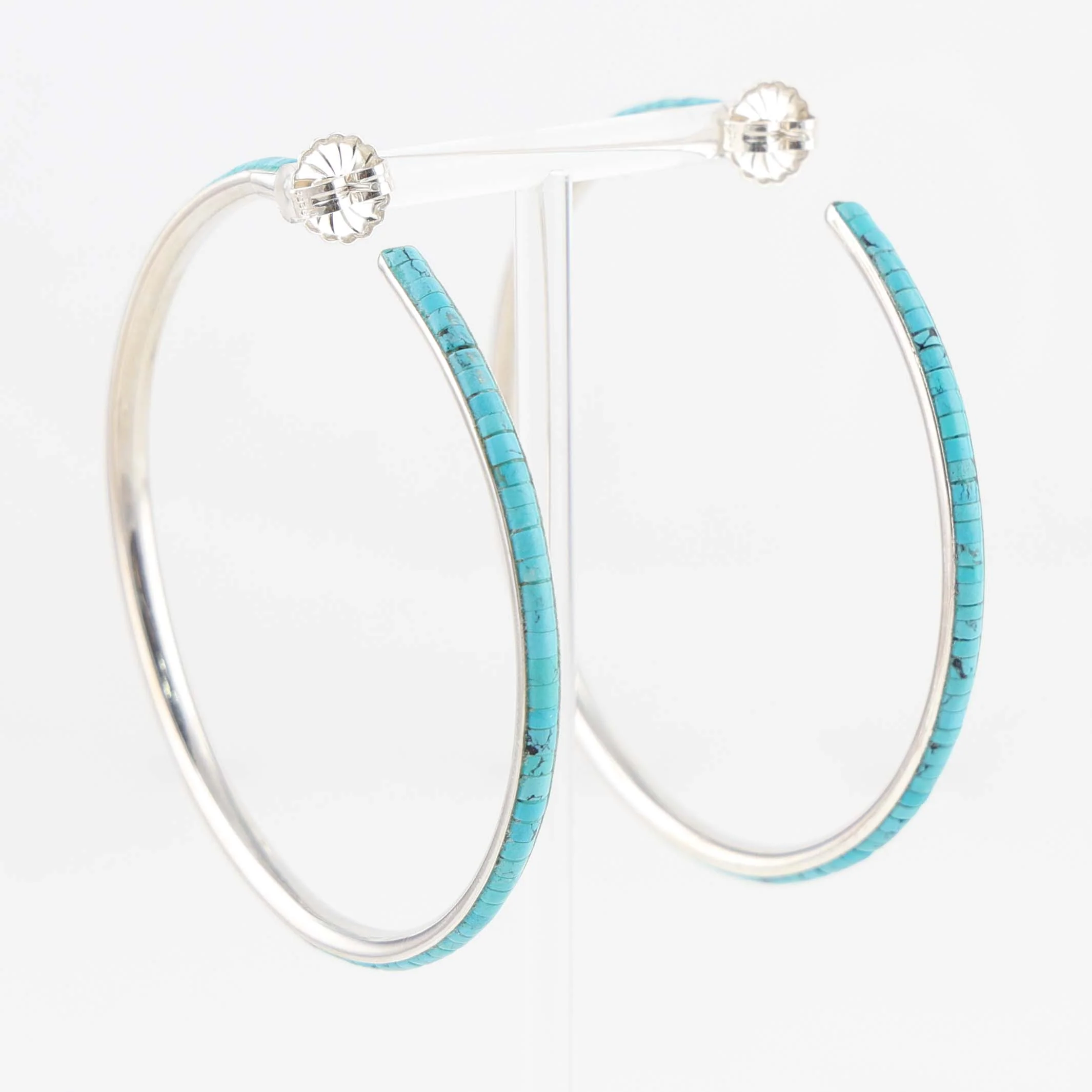 Turquoise Hoop Earrings - Image 3