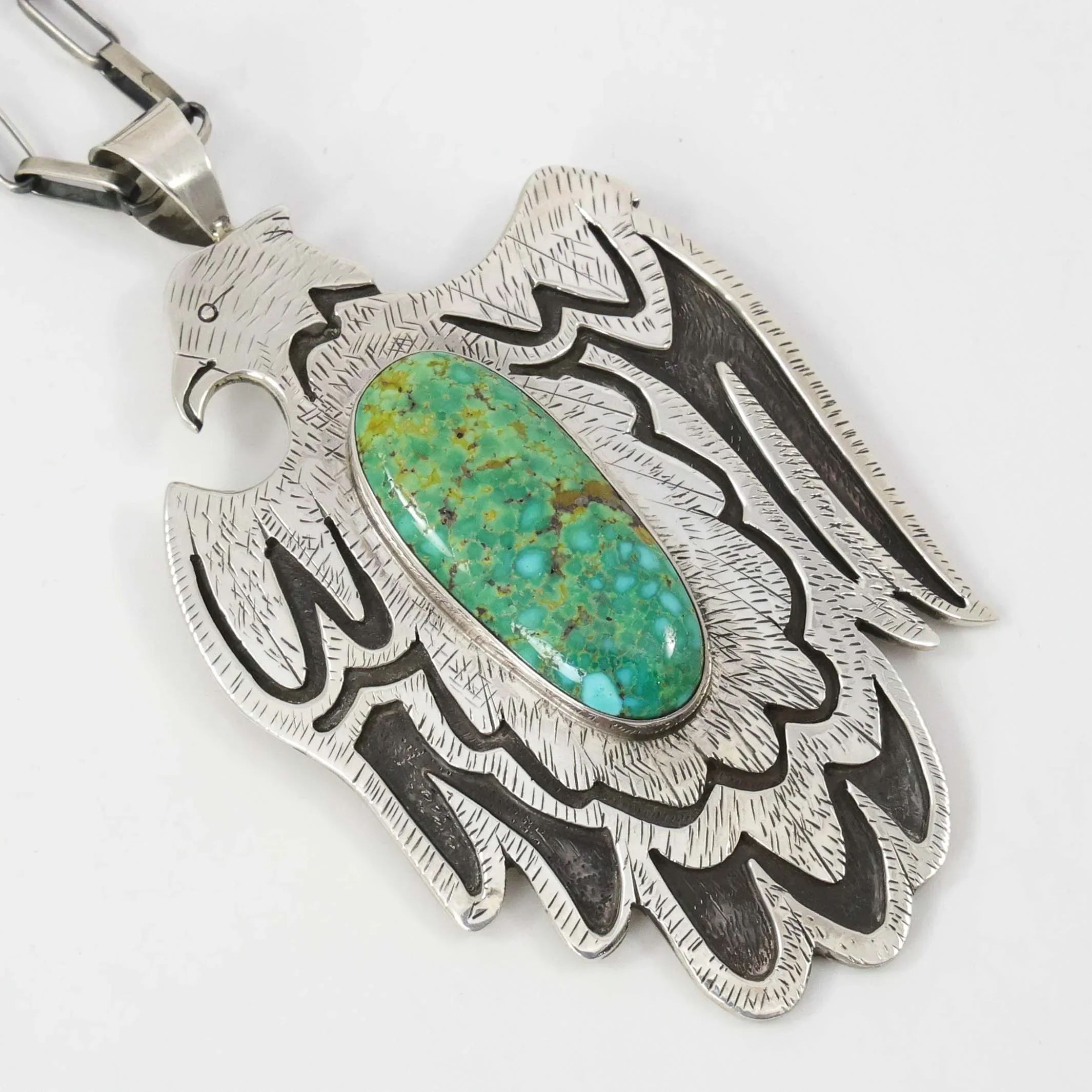 Turquoise Mountain Eagle Pendant - Image 3