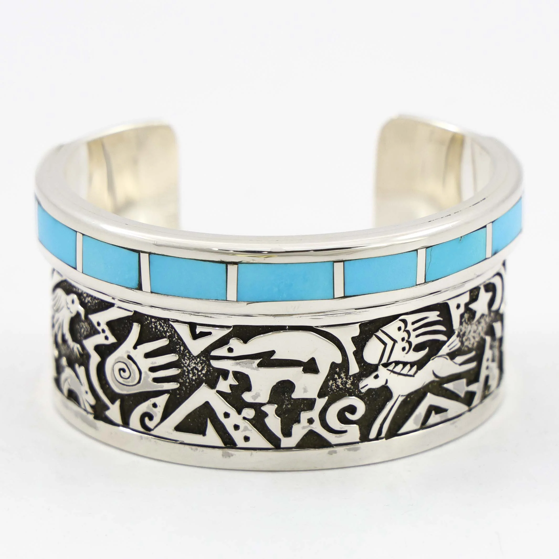 Turquoise Pictorial Cuff - Image 2