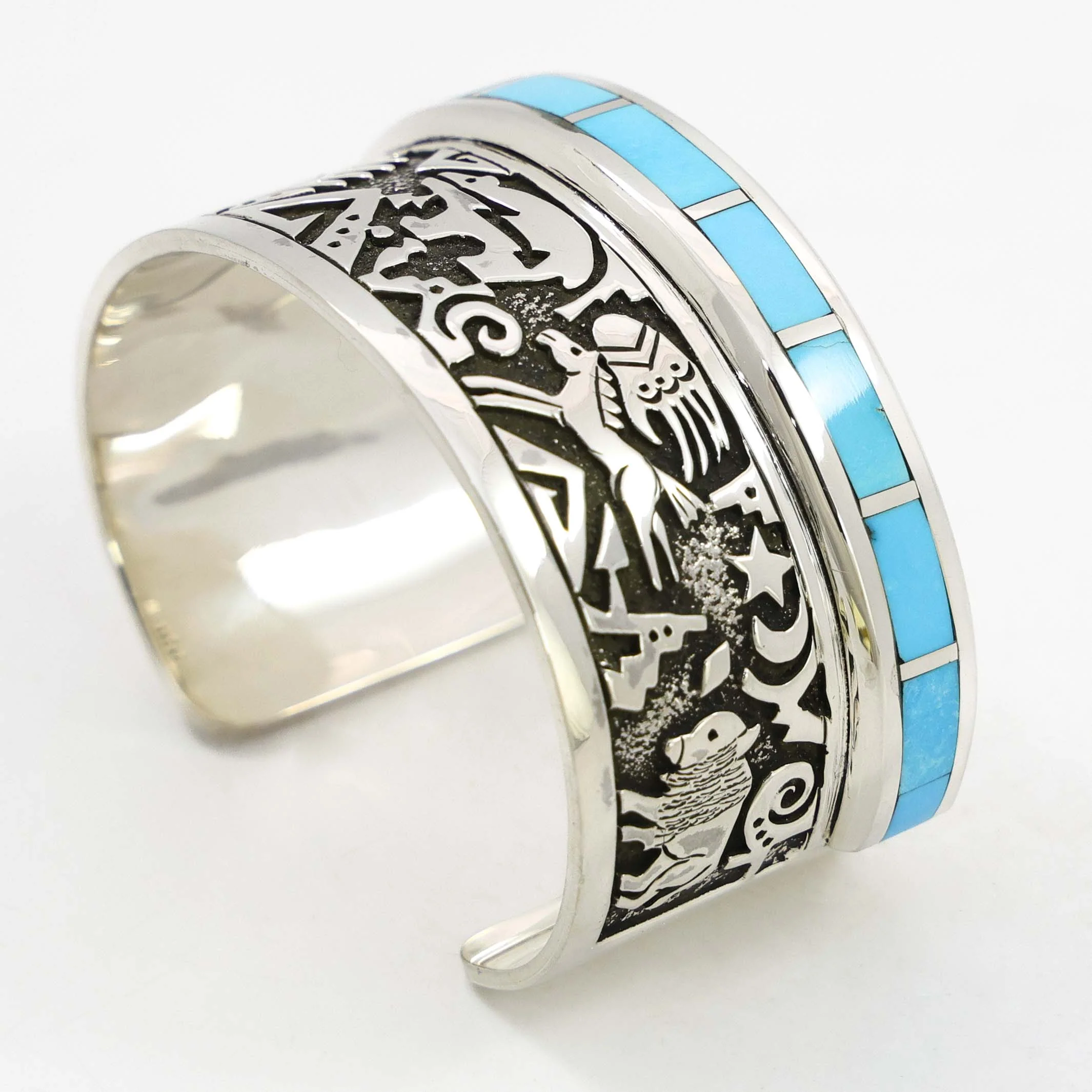 Turquoise Pictorial Cuff - Image 3