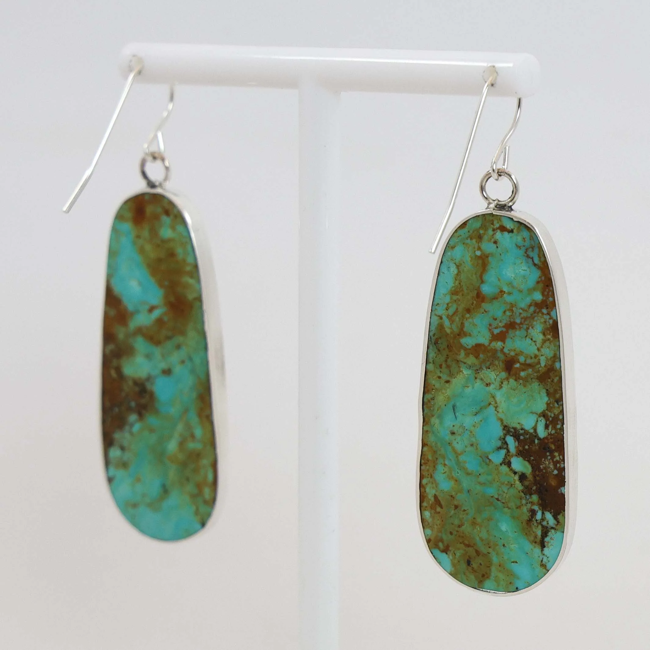 Turquoise Slab Earrings - Image 2