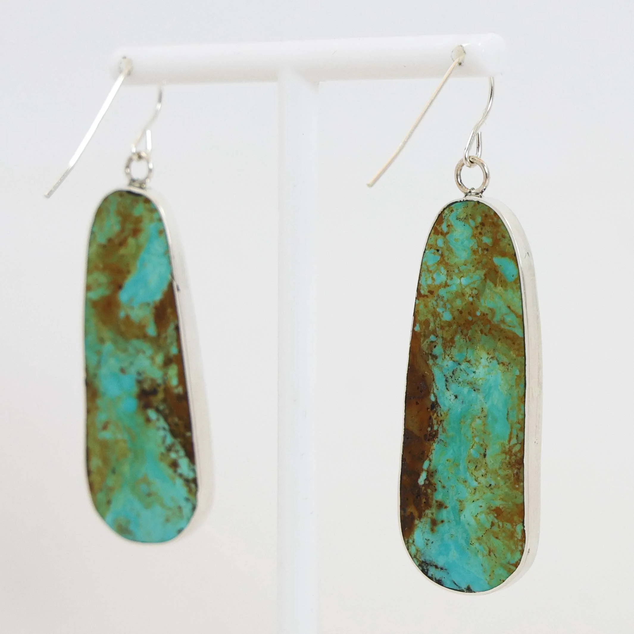 Turquoise Slab Earrings - Image 2