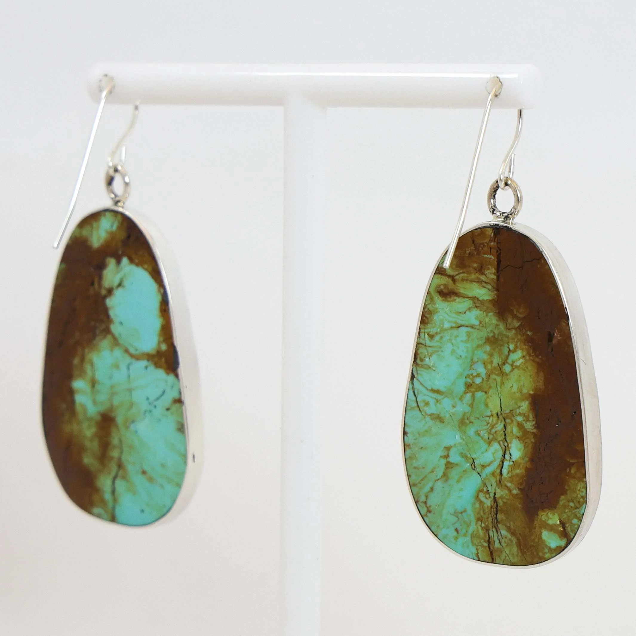 Turquoise Slab Earrings - Image 2